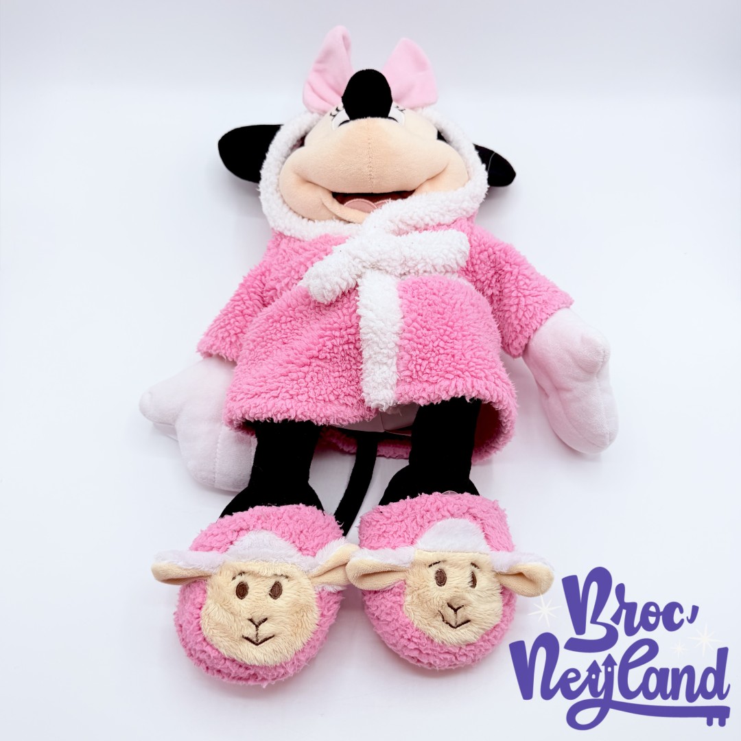 Peluche-Minnie-Mouse-Peignoir-Disneyland-Paris-Disney-pyjama-rose-moutons-42-cm (3)