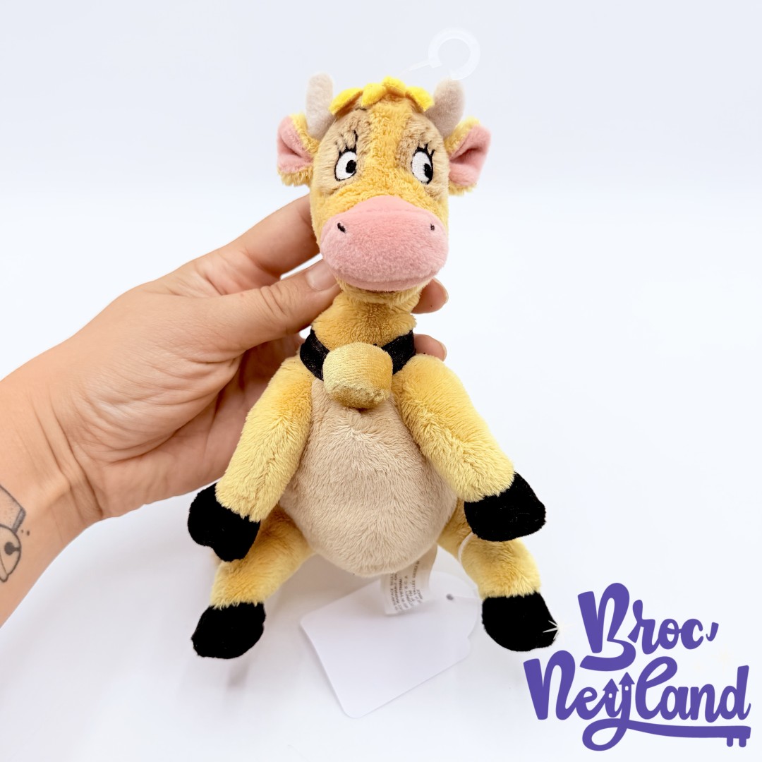 Peluche-Grace-La-Ferme-se-Rebelle-Disneyland-Paris-Disney-vache-jaune-20-cm (1)