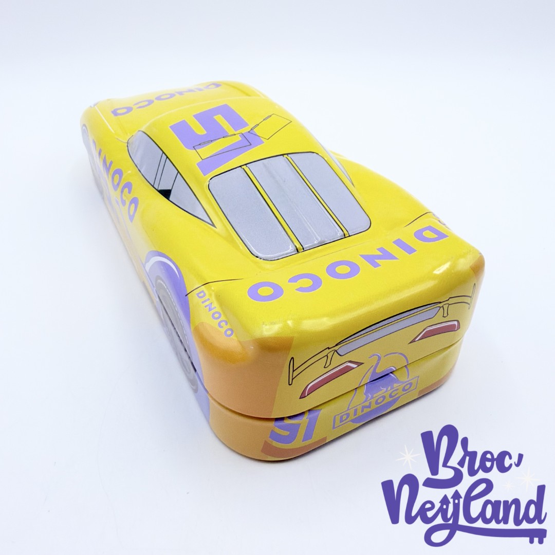 Kit-de-papeterie-Cruz-Ramirez-Dinoco-Cars-3-Disney-Pixar-boite-crayons-voiture-jaune-métal (6)