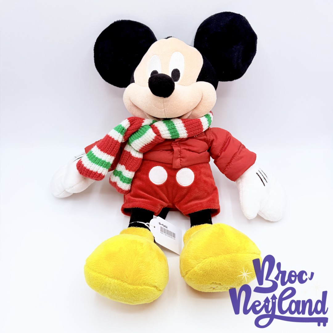 Peluche-Mickey-Mouse-Noël-Disney-Store-2010-manteau-rouge-écharpe-45-cm (6)