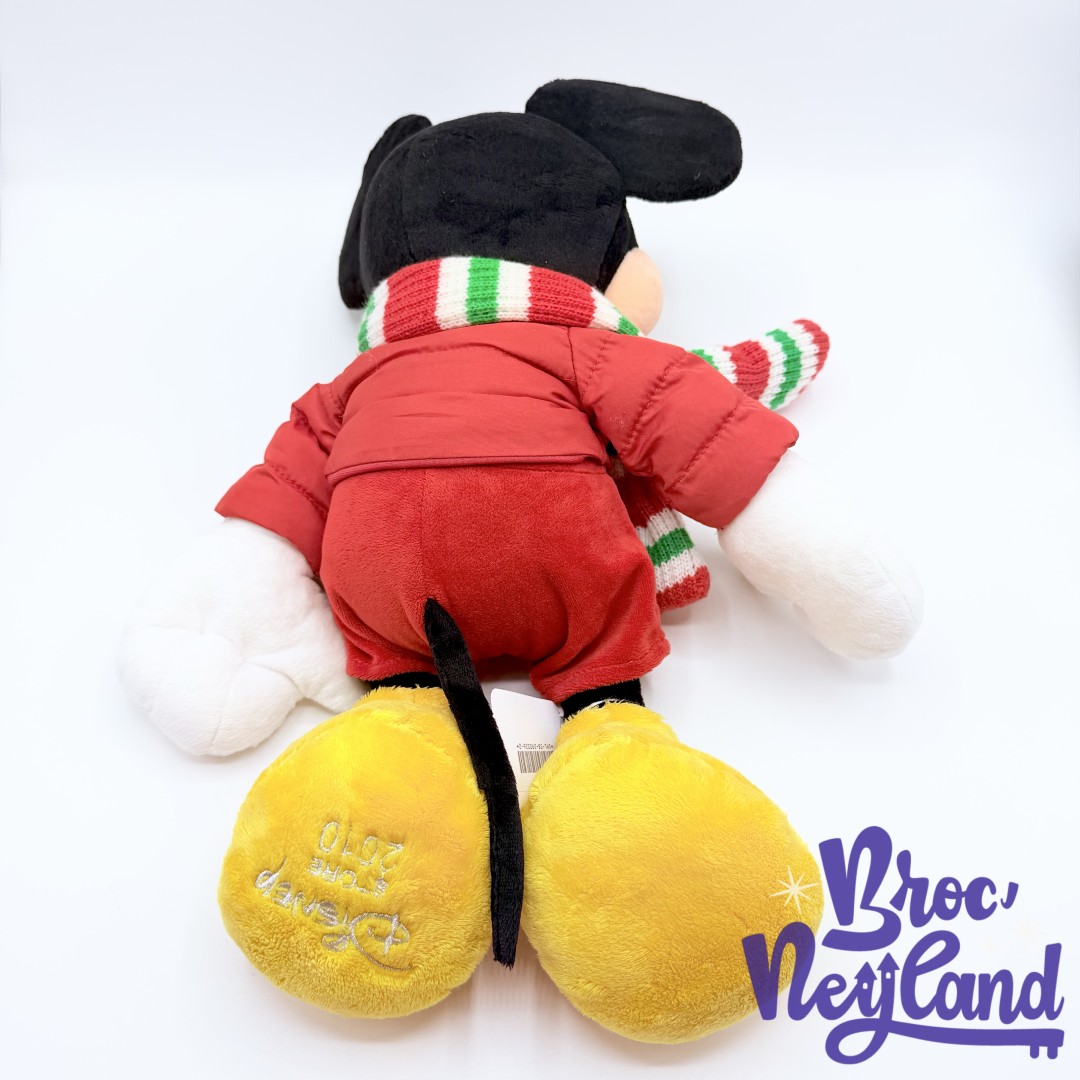 Peluche-Mickey-Mouse-Noël-Disney-Store-2010-manteau-rouge-écharpe-45-cm (1)