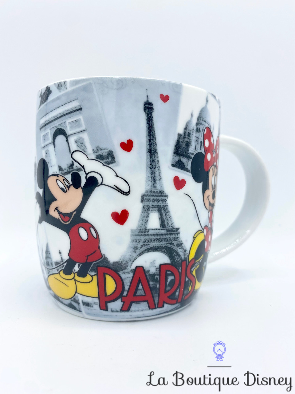 Set De 2 Mini Tasses Paris - Motif "Paris Je T'adore" Et Tour Eiffel - Porcelaine Fine - 7.5 Cm