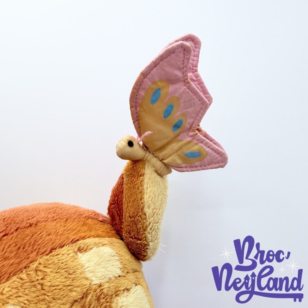 Peluche-Bambi-papillon-Disneyland-Resort-Paris-Disney-faon-marron-articulé-50-cm (7)