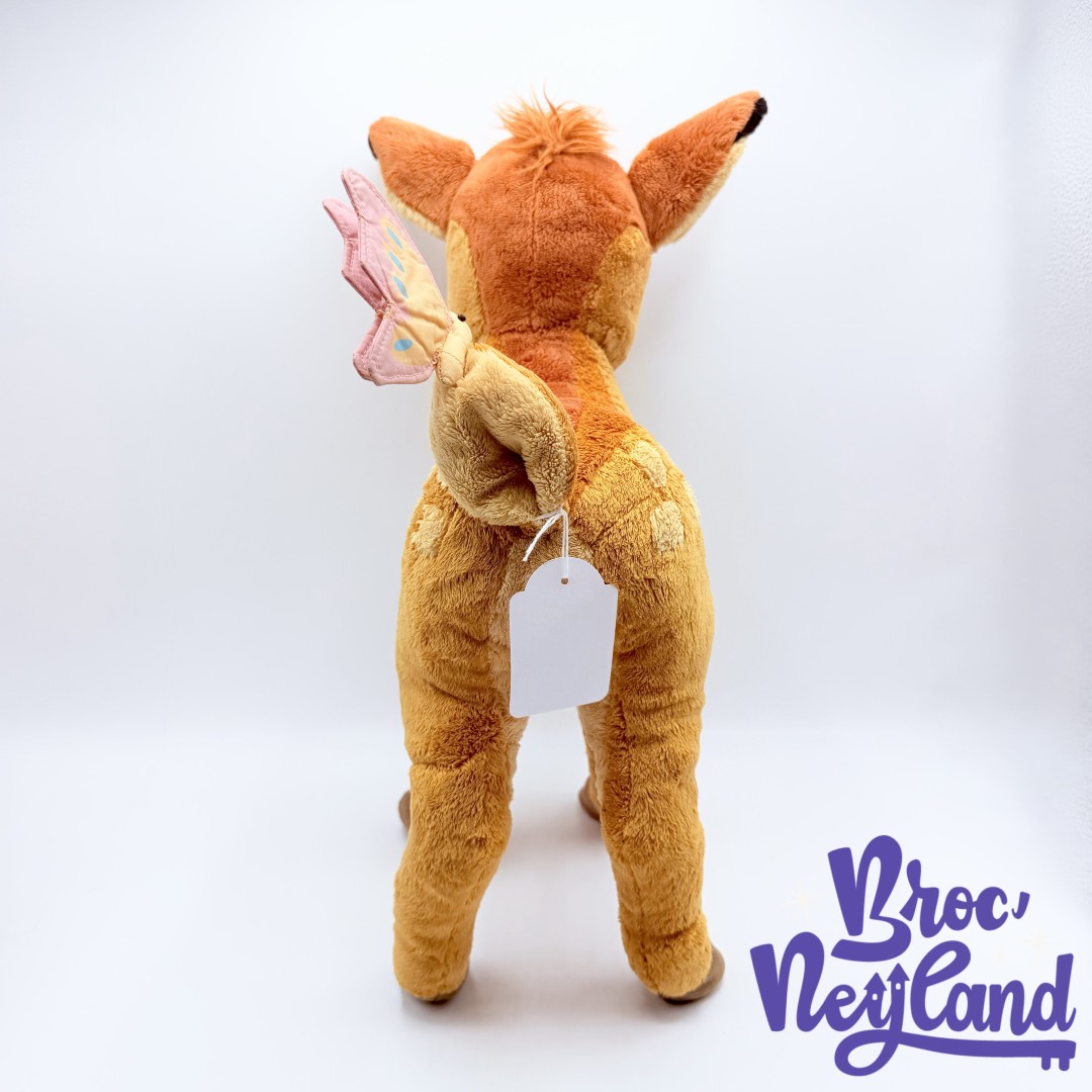 Peluche-Bambi-papillon-Disneyland-Resort-Paris-Disney-faon-marron-articulé-50-cm (6)
