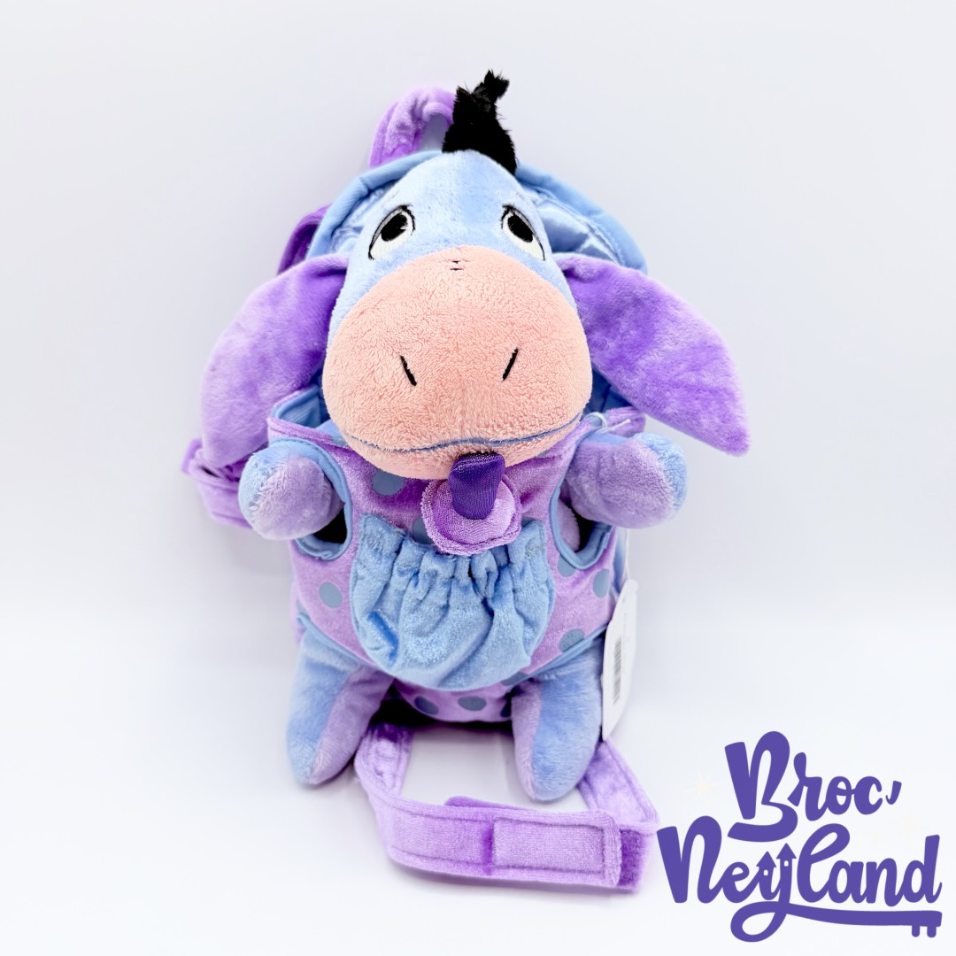 Peluche-Bourriquet-sac-à-dos-Disneyland-Paris-Disney-Winnie-ourson-âne-bleu-tétine-26-cm (4)