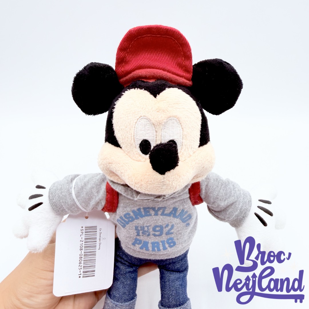 Peluche-Mickey-Mouse-EST-1992-Disneyland-Paris-Disney-jean-rouge-28-cm (1)