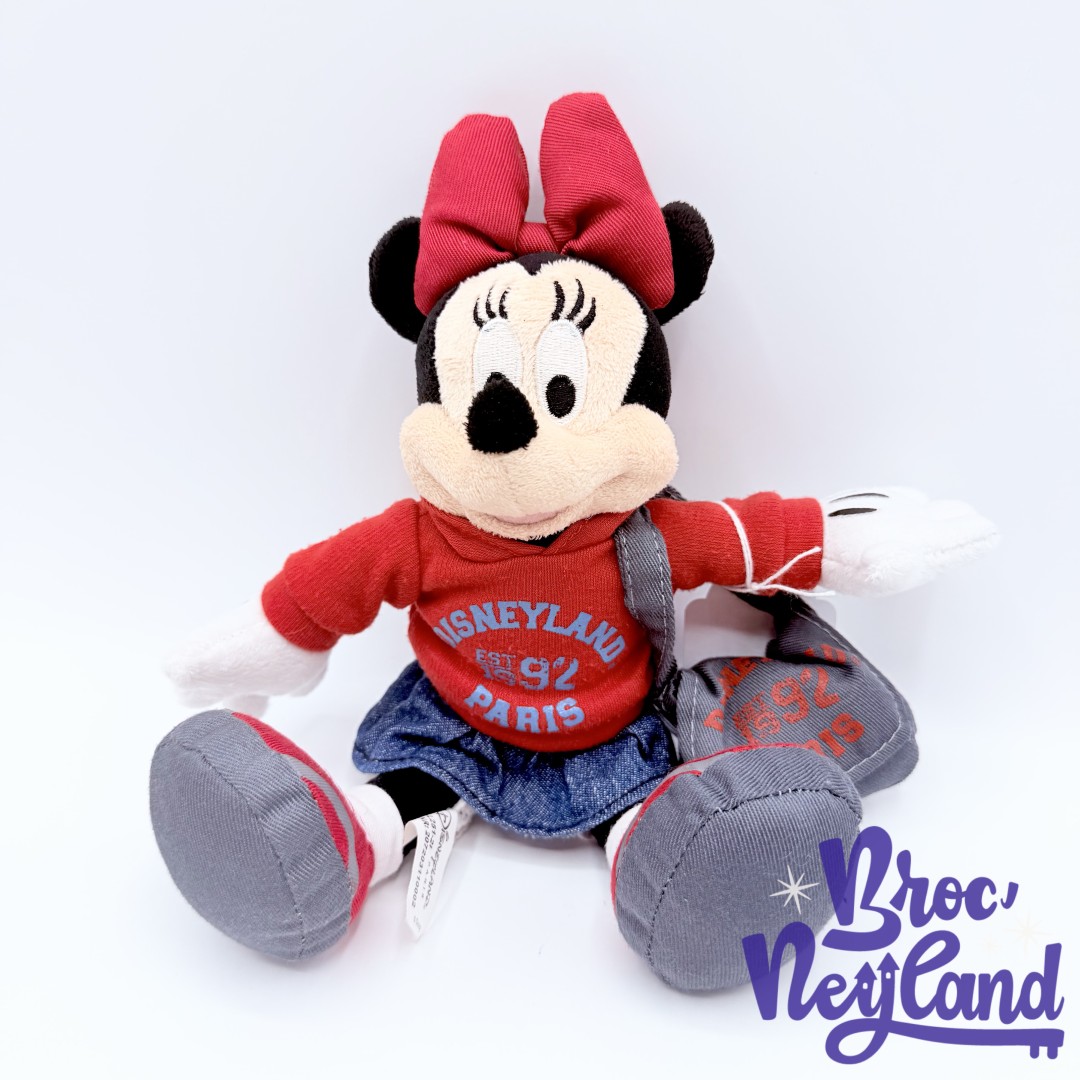 Peluche-Minnie-Mouse-EST-1992-Disneyland-Paris-Disney-jean-rouge-28-cm (6)