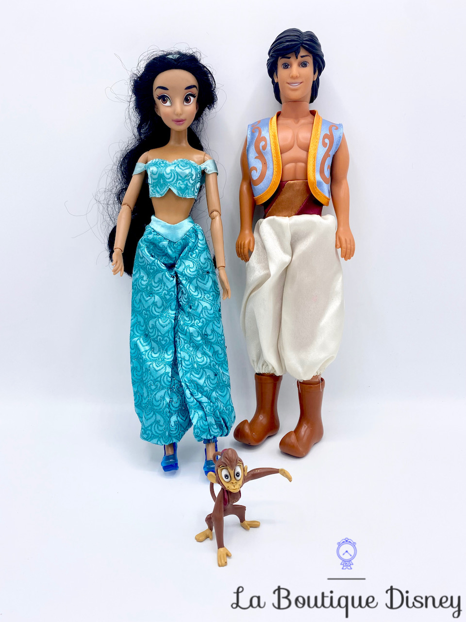 Ensemble Poupées Jasmine Aladdin Abu Disney Store Simba Toys mannequin 30 cm