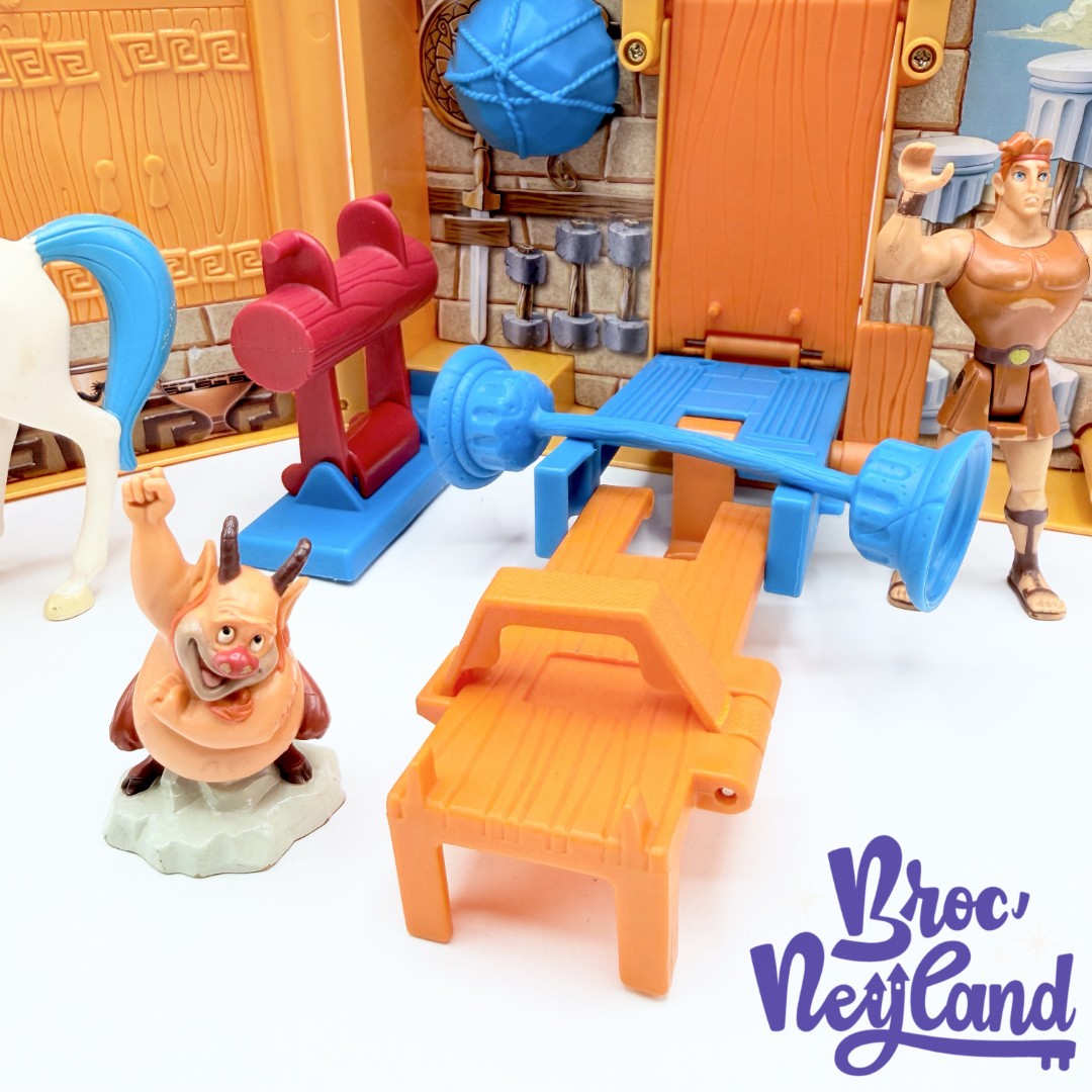 Ensemble-de-jeu-figurines-Hercules-Carry-Around-Training-Gym-Disney-Mattel-plastique-vintage (6)