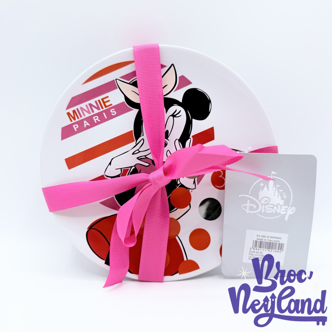 Set-4-Assiettes-Minnie-Mouse-30ème -anniversaire-Disneyland-Paris-30-ans-Disney-blanc (1)