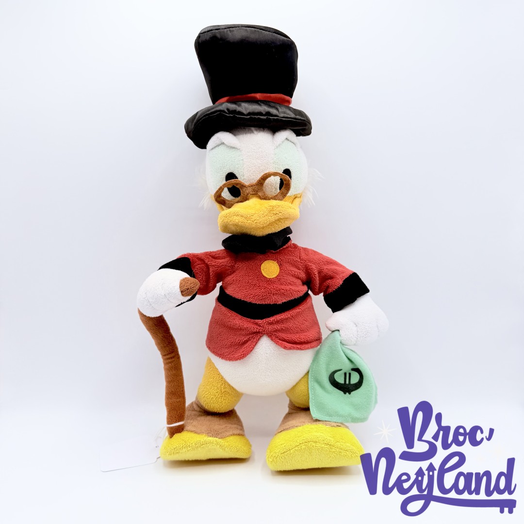 Peluche-Oncle-Picsou-Disneyland-Paris-Disney-canard-canne-billet-banque-46-cm (2)