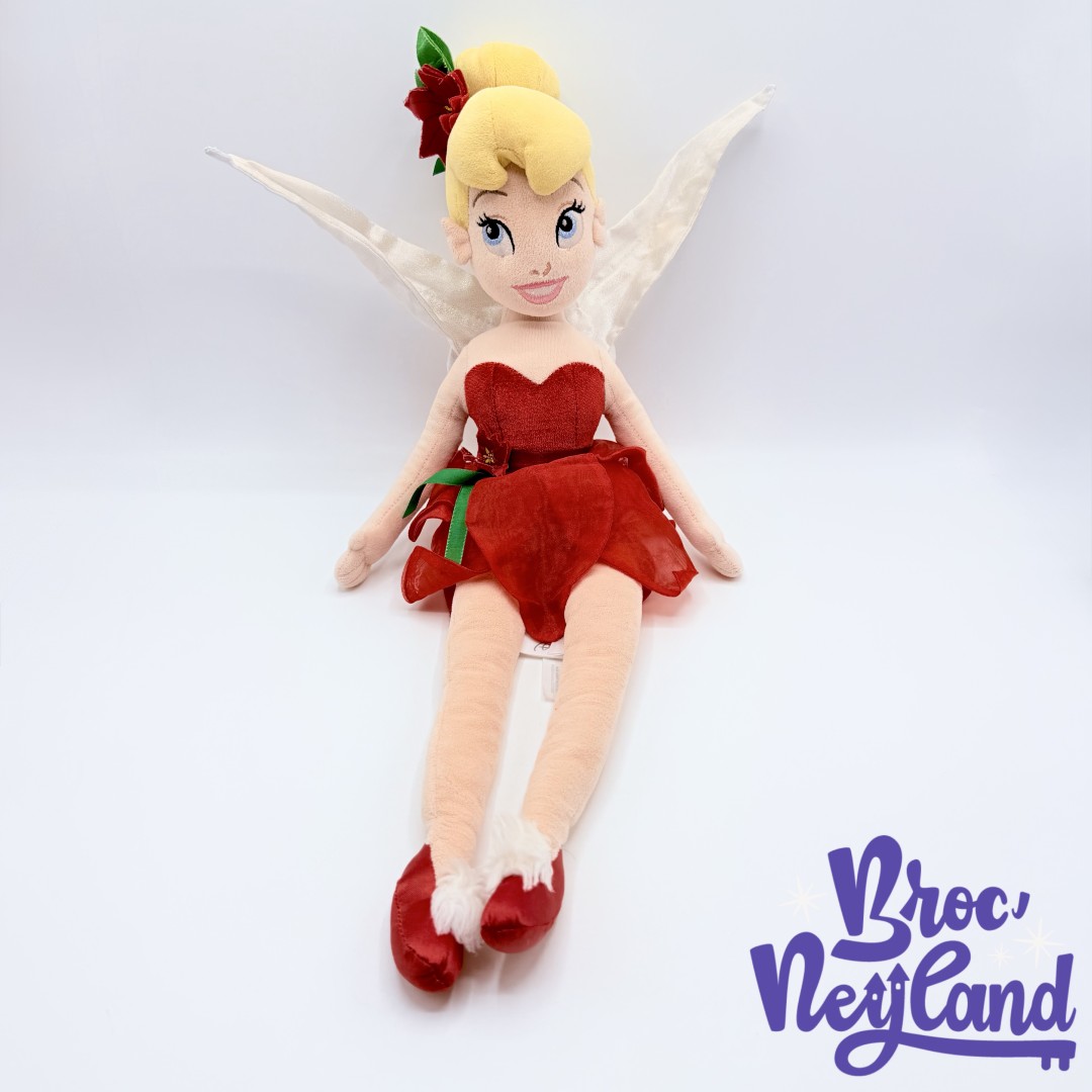 Poupée-chiffon-Fée-Clochette-Noël-Disney-Store-peluche-Peter-Pan-robe-rouge-52-cm (2)