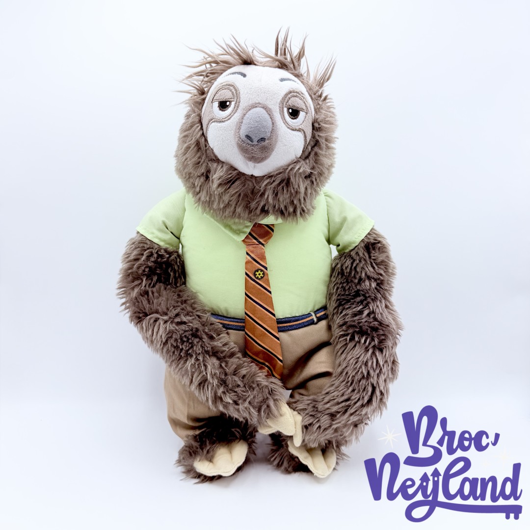 Peluche-Flash-Slothmore-Zootopie-Disney-Store-2015-paresseux-cravate-38-cm (2)