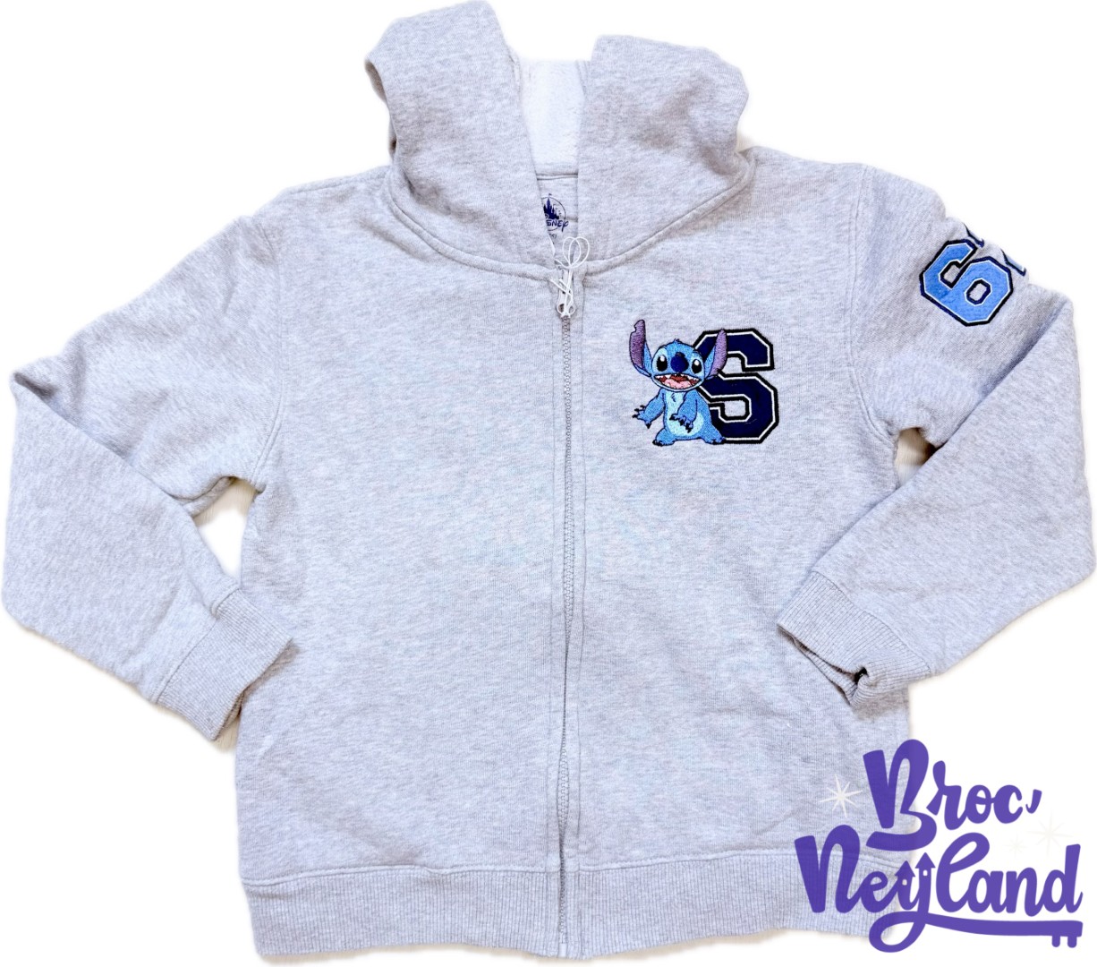 Veste-Stitch-Disneyland-Paris-Disney-brodée-gris-taille-8-ans (1)