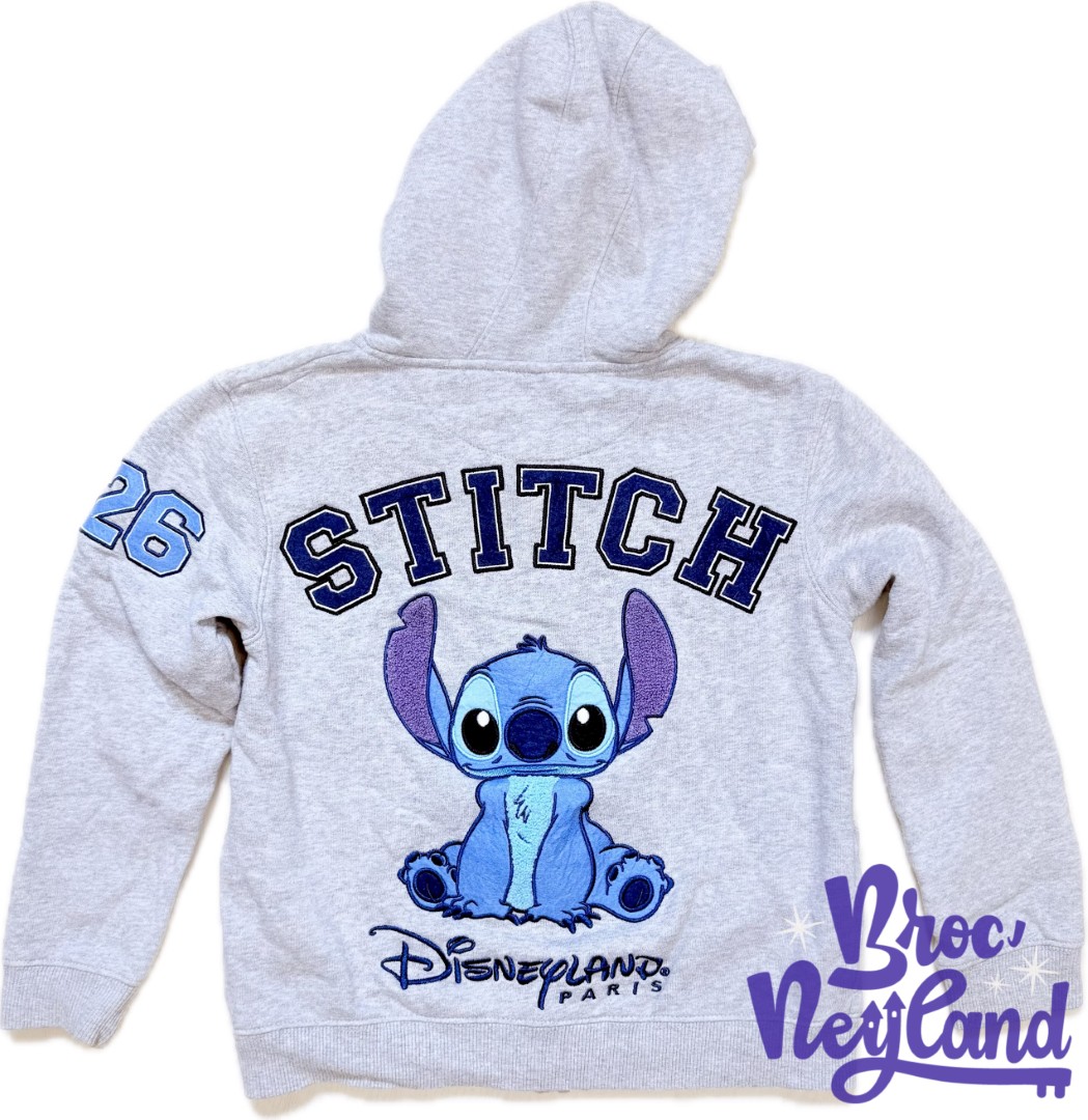 Veste-Stitch-Disneyland-Paris-Disney-brodée-gris-taille-8-ans (5)