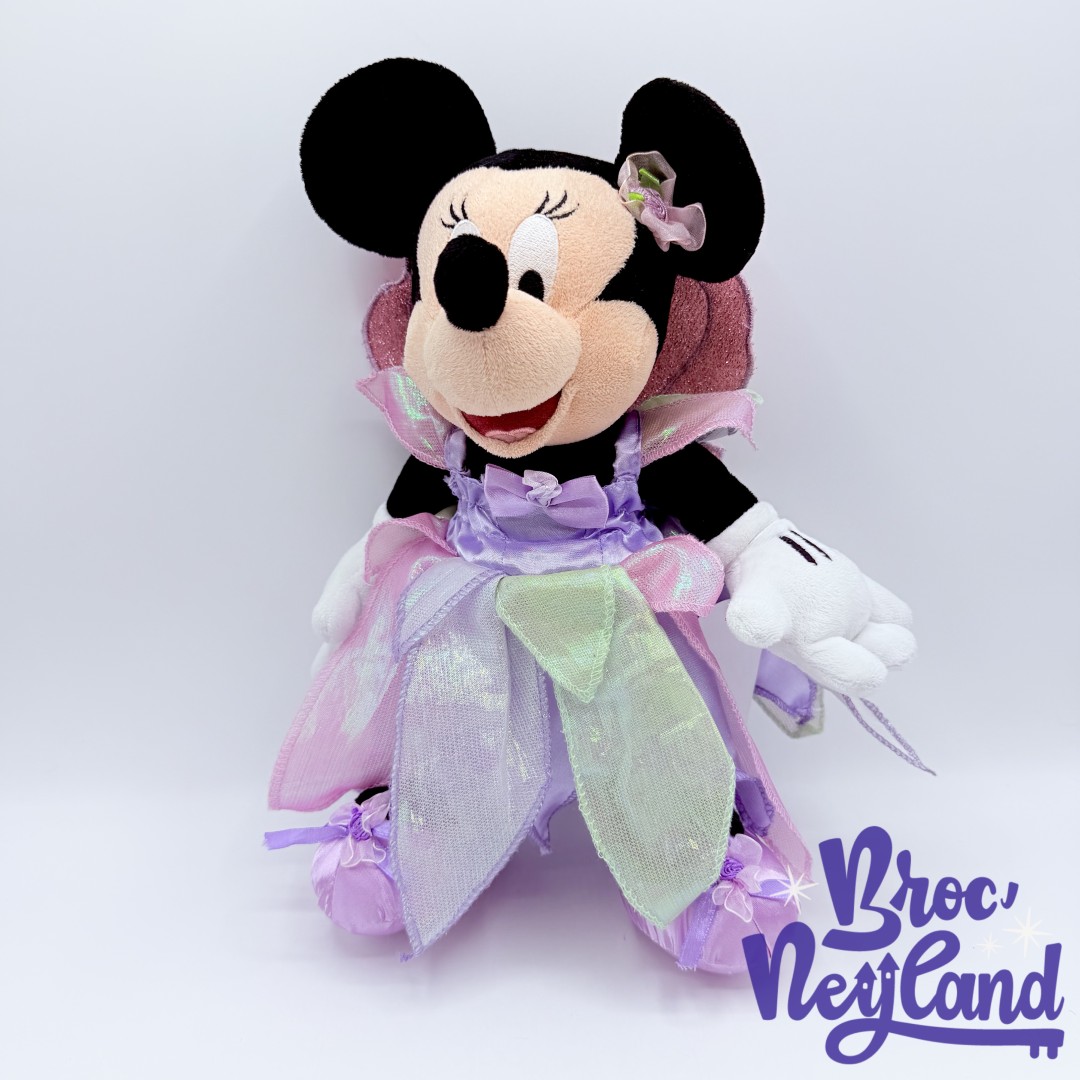 Peluche-Minnie-Mouse-Fée-Princesse-Disneyland-Paris-Disney-papillon-violet-rose-32-cm (5)