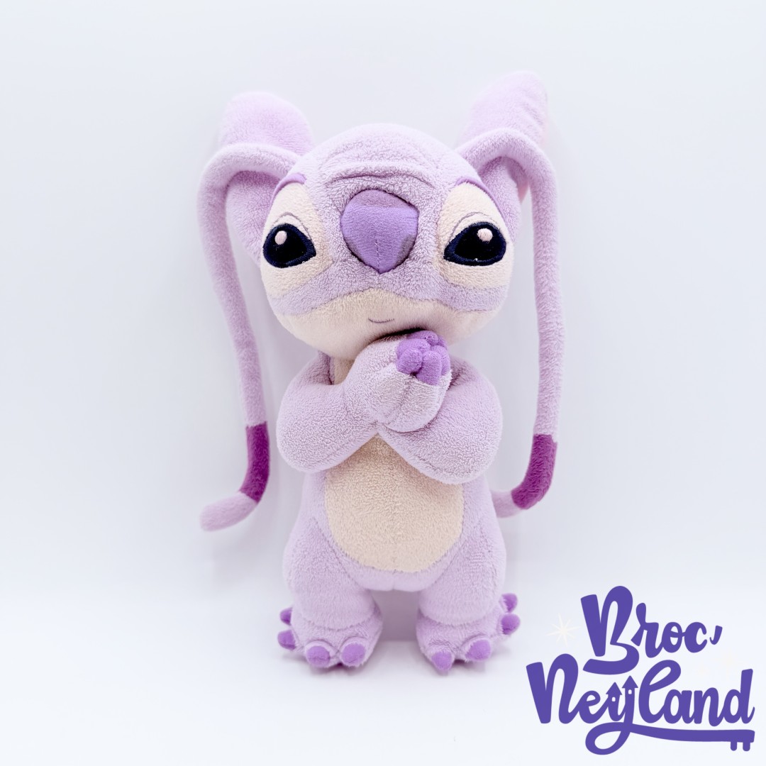 Peluche-Angel-classique-Disneyland-Paris-Disney-Lilo-e-stitch-rose-violet-coeur-28-cm (2)