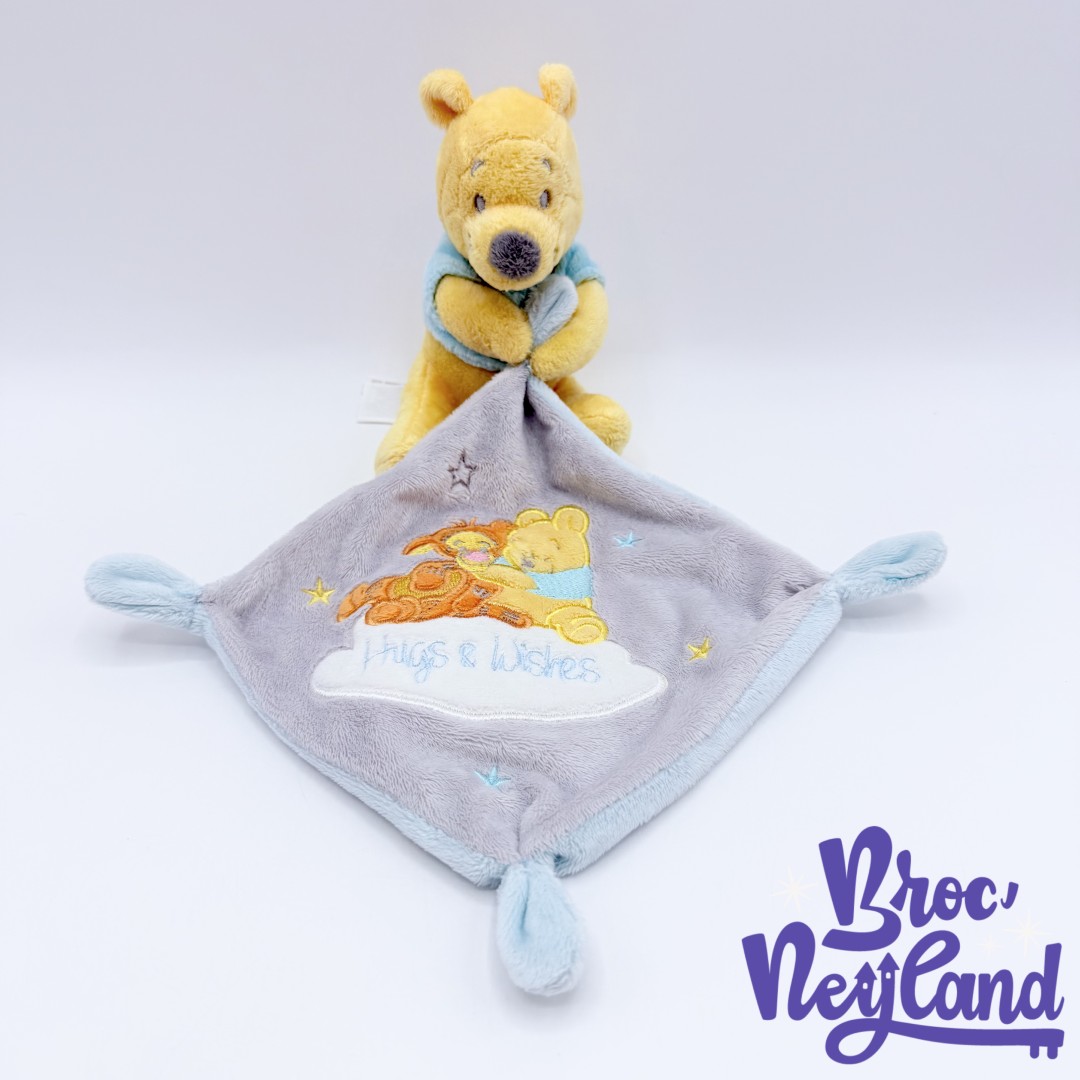 Peluche-Doudou-Winnie-ourson-Tigrou-Hugs-Wishes-Disney-Nicotoy-carré-gris-bleu (3)