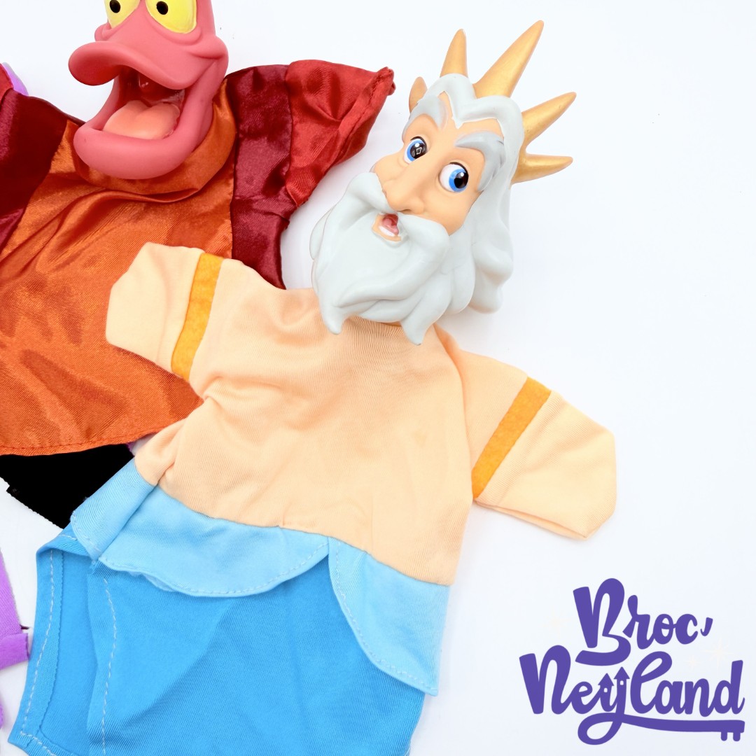 Marionnettes-La-Petite-sirène-disney-main-vintage-Triton-Sébastien-Ursula (4)