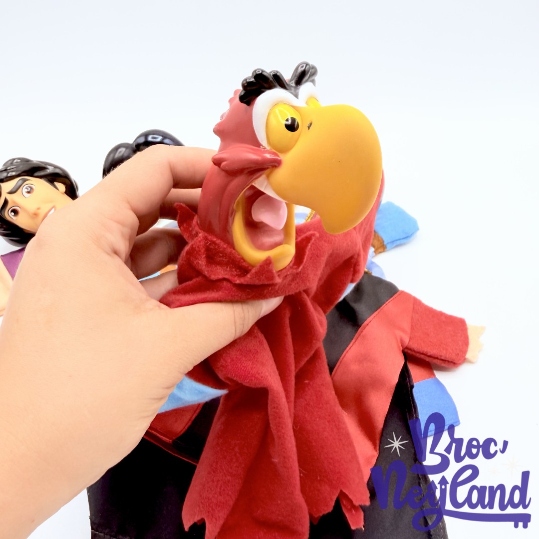Marionnettes-Aladdin-Disney-main-vintage-Iago-Jafar-Génie-Jasmine (1)
