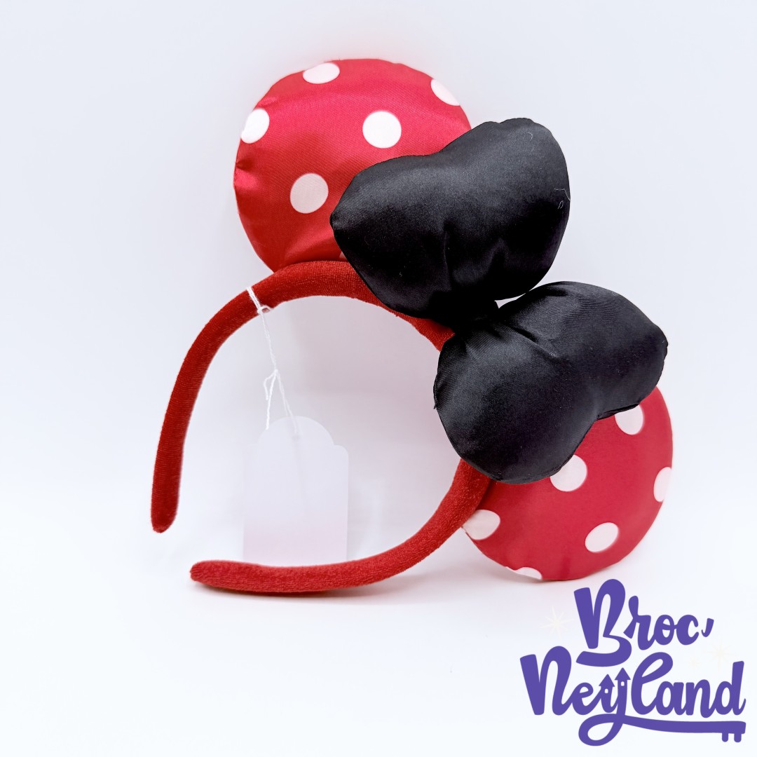 Serre-tête-Oreilles-Minnie-Mouse-disneyland-Paris-Disney-Ears-rouge-pois-classique-noeud-noir (3)