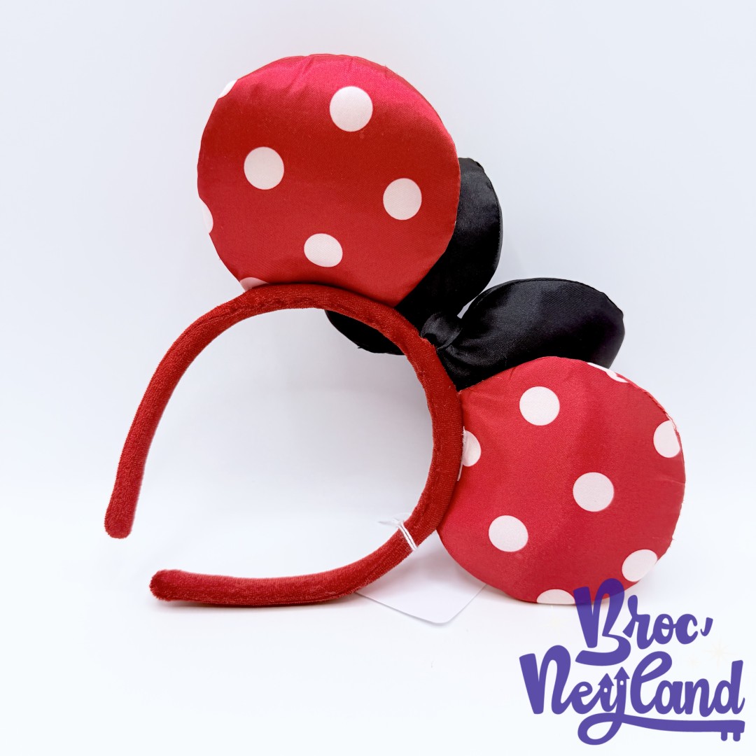 Serre-tête-Oreilles-Minnie-Mouse-disneyland-Paris-Disney-Ears-rouge-pois-classique-noeud-noir (2)