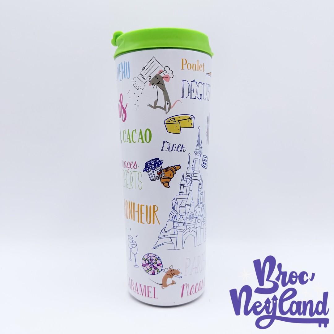 Thermos-Ratatouille-ville-Paris-Disneyland-mug-voyage-Disney-blanc-vert-château (2)
