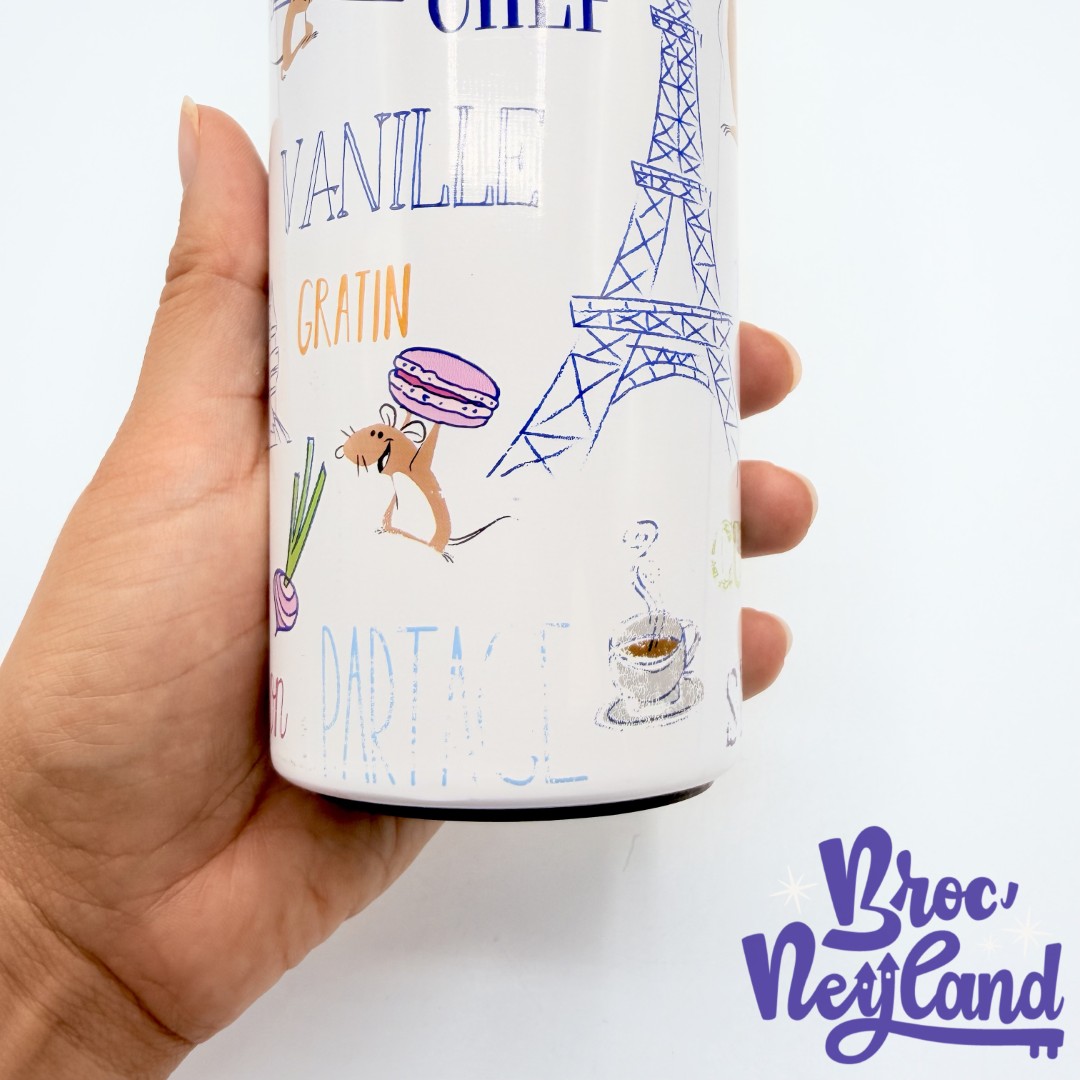 Thermos-Ratatouille-ville-Paris-Disneyland-mug-voyage-Disney-blanc-vert-château (5)
