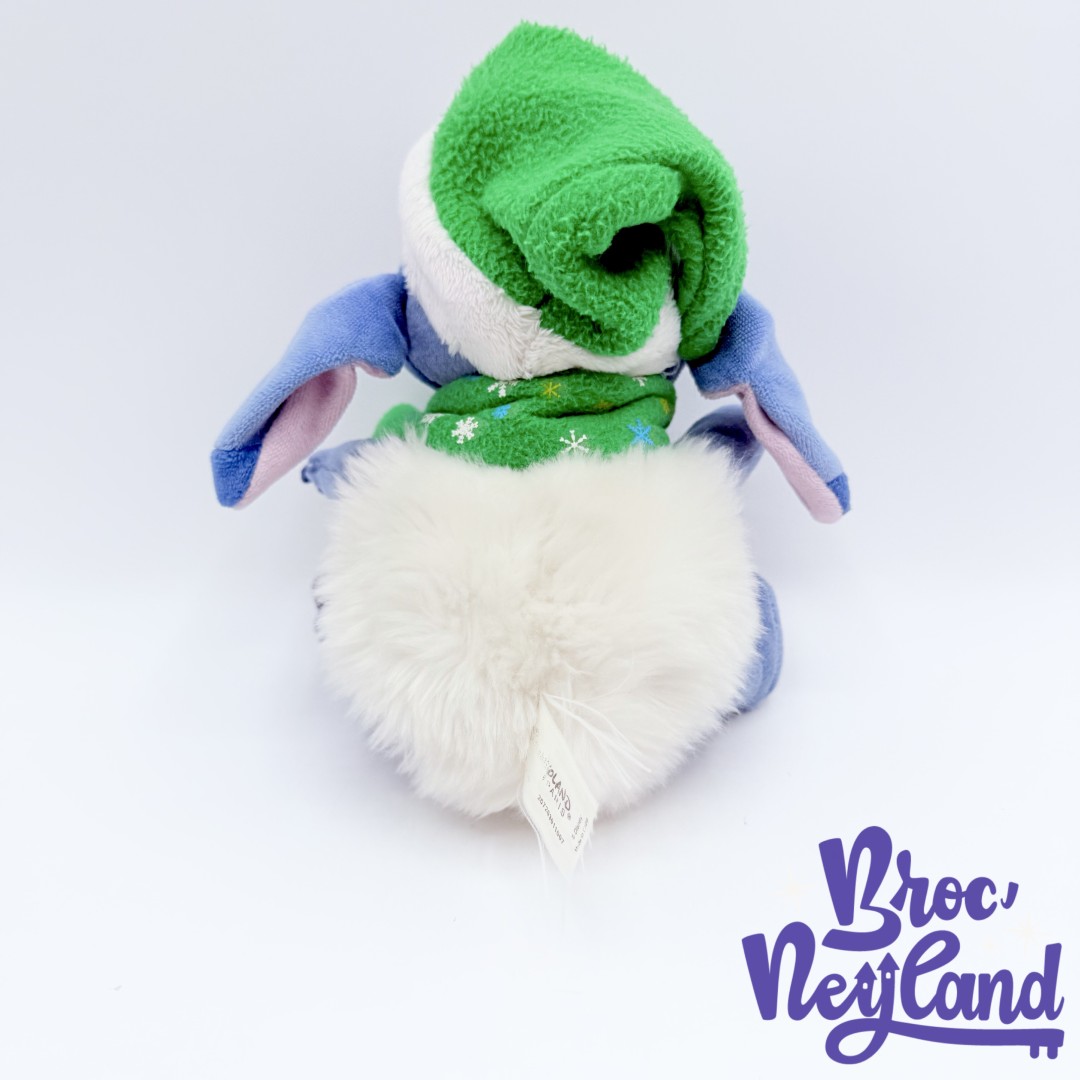 Peluche-etitch-Boule-de-Neige-Disneyland-Paris-Disney-Lilo-et-Stitch-Noël-bonnet-vert-16-cm (2)