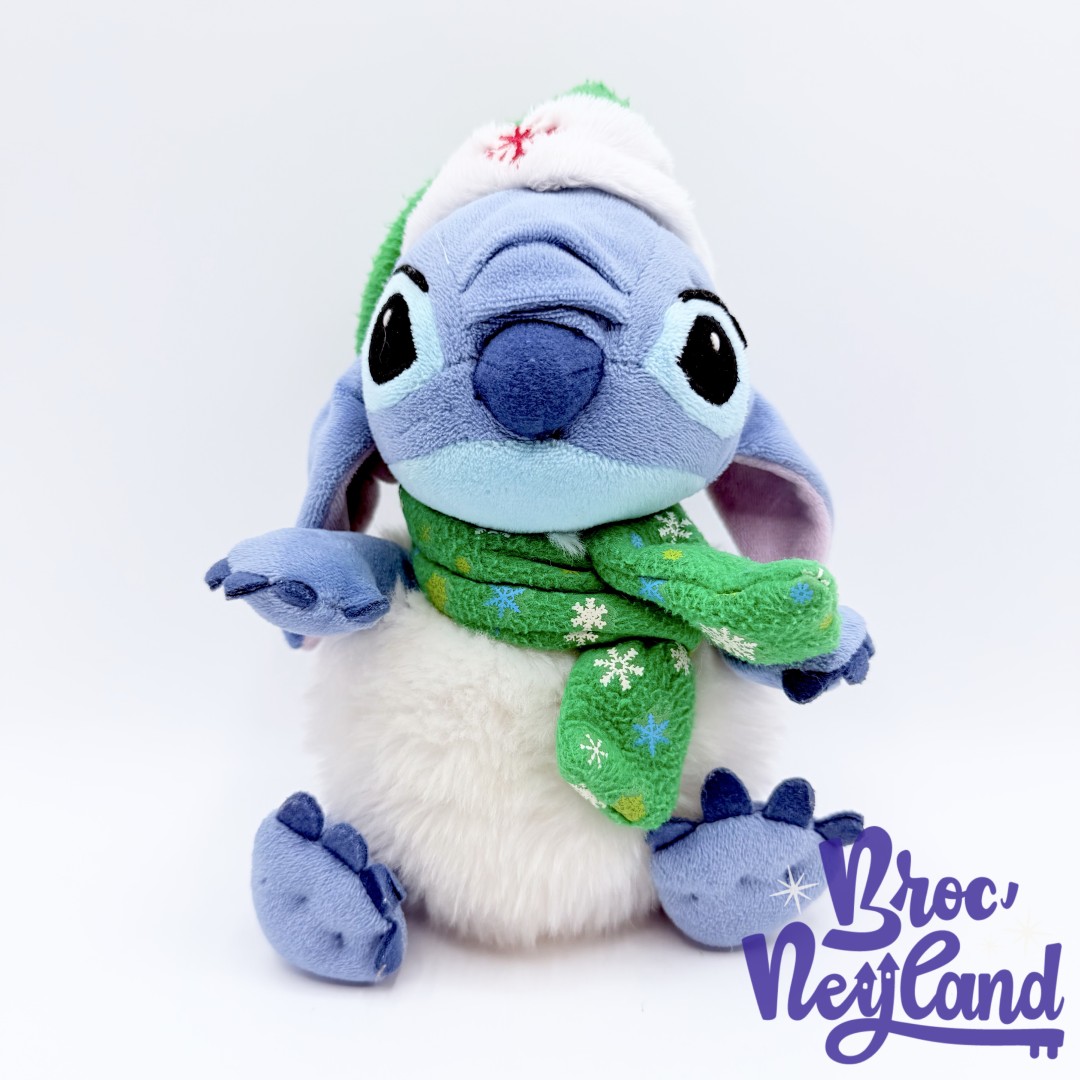Peluche-etitch-Boule-de-Neige-Disneyland-Paris-Disney-Lilo-et-Stitch-Noël-bonnet-vert-16-cm (3)