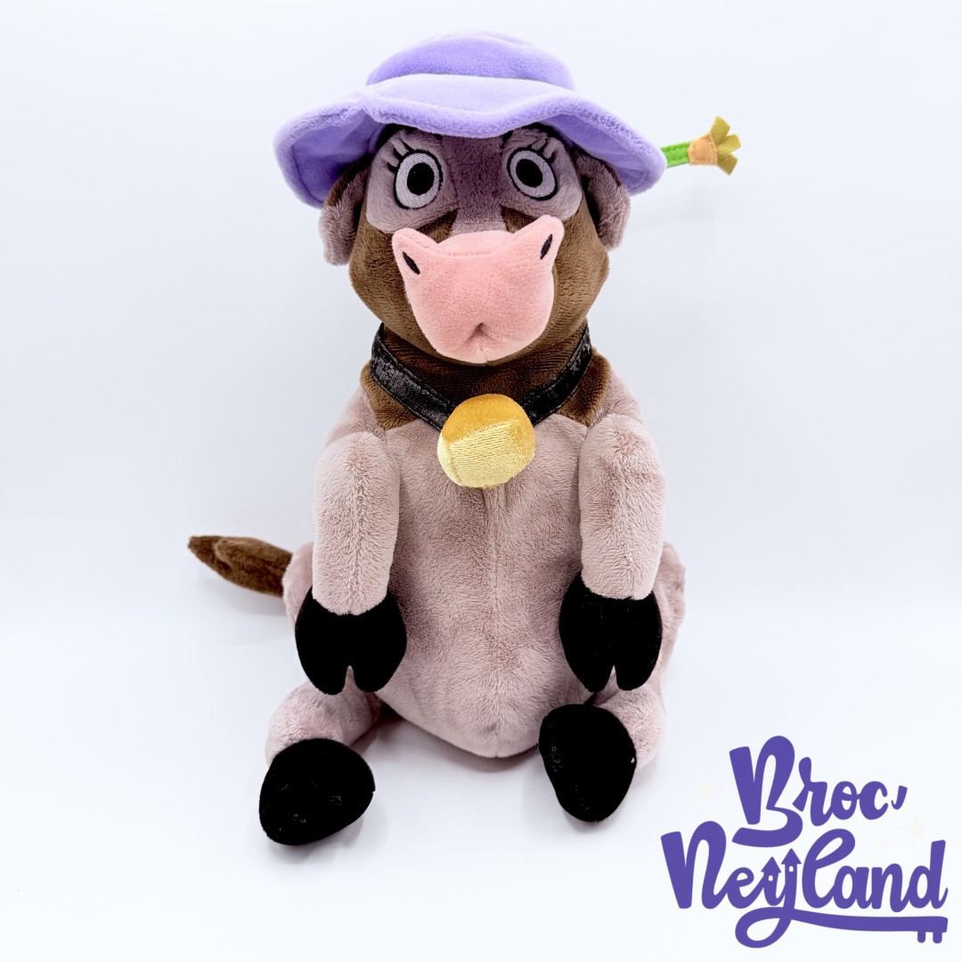 Peluche-Miss-Caloway-La-Ferme-se-Rebelle-Disneyland-Paris-Disney-vache-chapeau-violet-38-cm (4)
