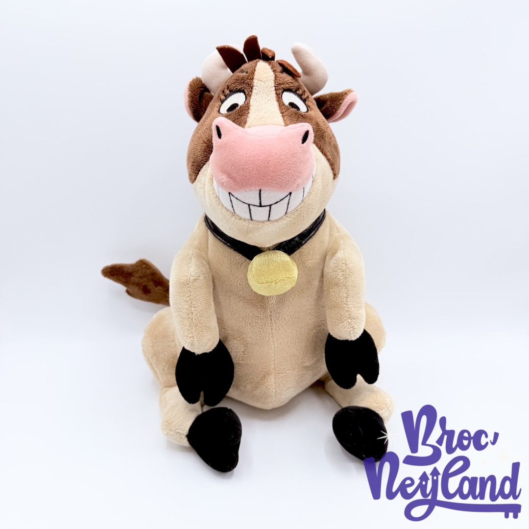 Peluche-Maggie-La-Ferme-se-Rebelle-Disneyland-Paris-Disney-vache-marron-32-cm (2)