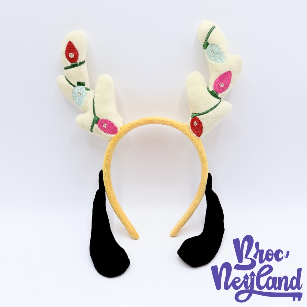 Serre-tête-Oreilles-Pluto-Noël-lumineux-Disneyland-ears-Disney-chien-jaune-renne (1)