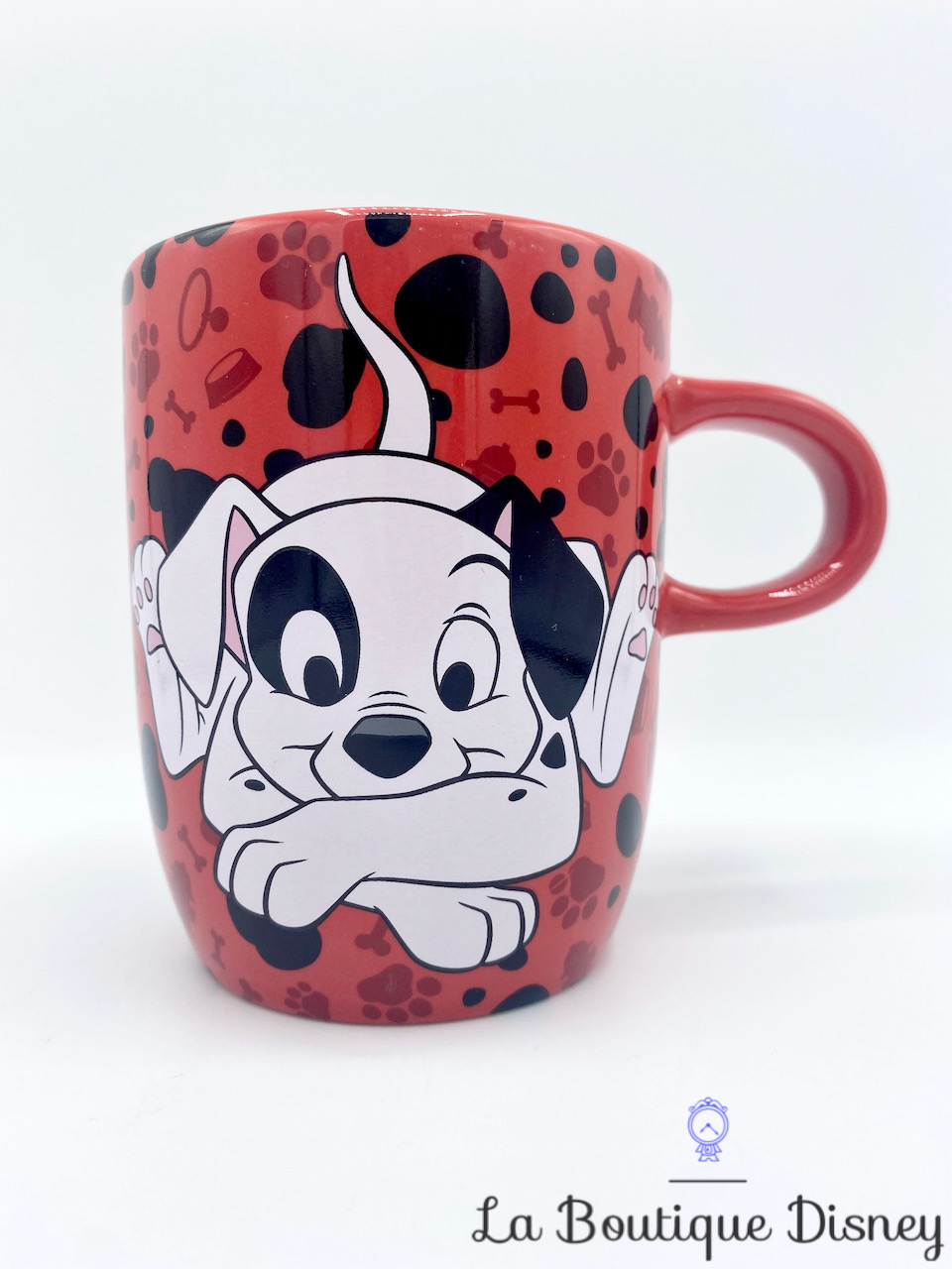 Tasse 101 Dalmatians Disney Store mug rouge noir Les 101 Dalmatiens chien