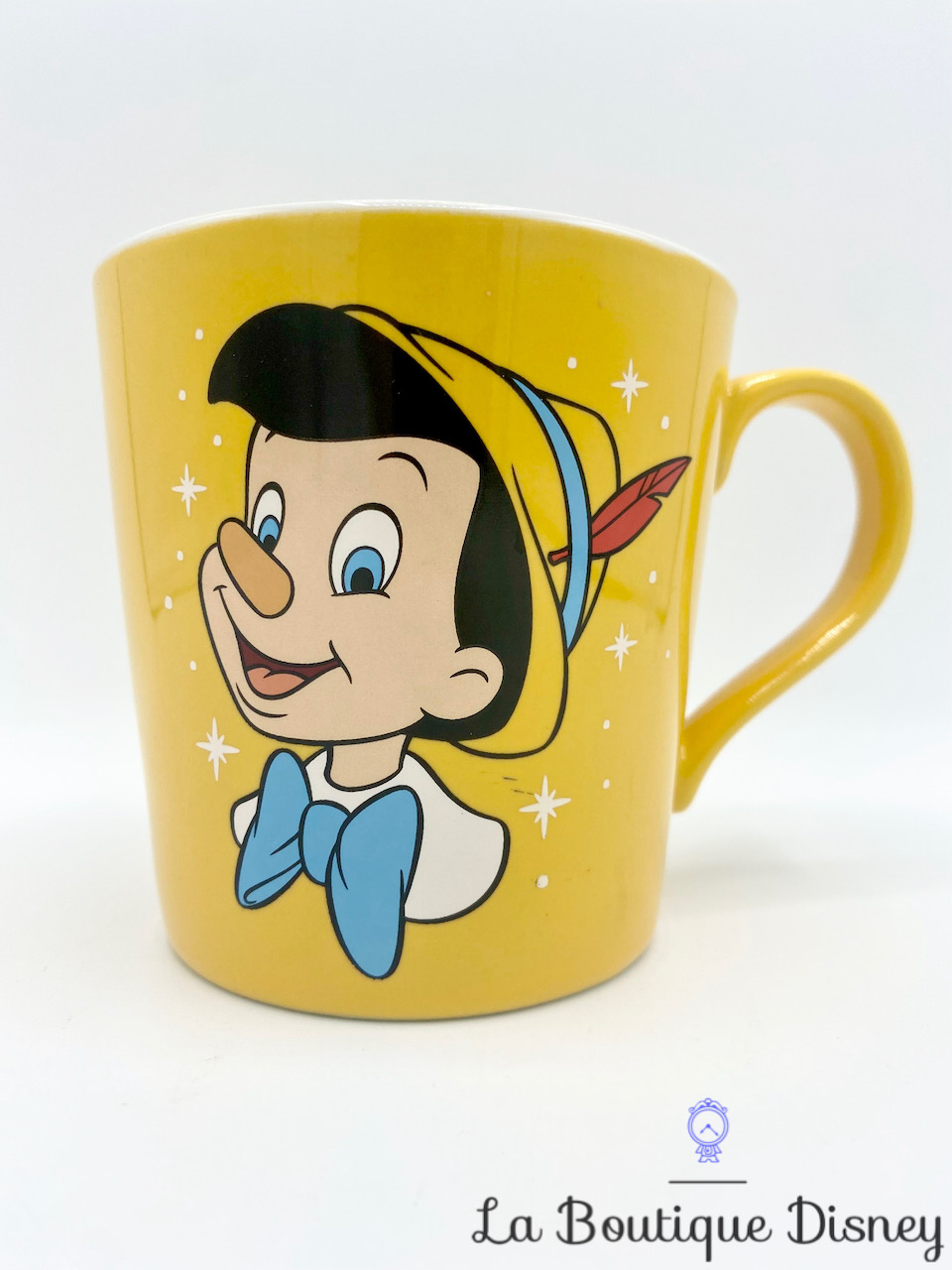 Tasse Pinocchio Disney mug HMB Half Moon Bay jaune Always let your conscience be your guide