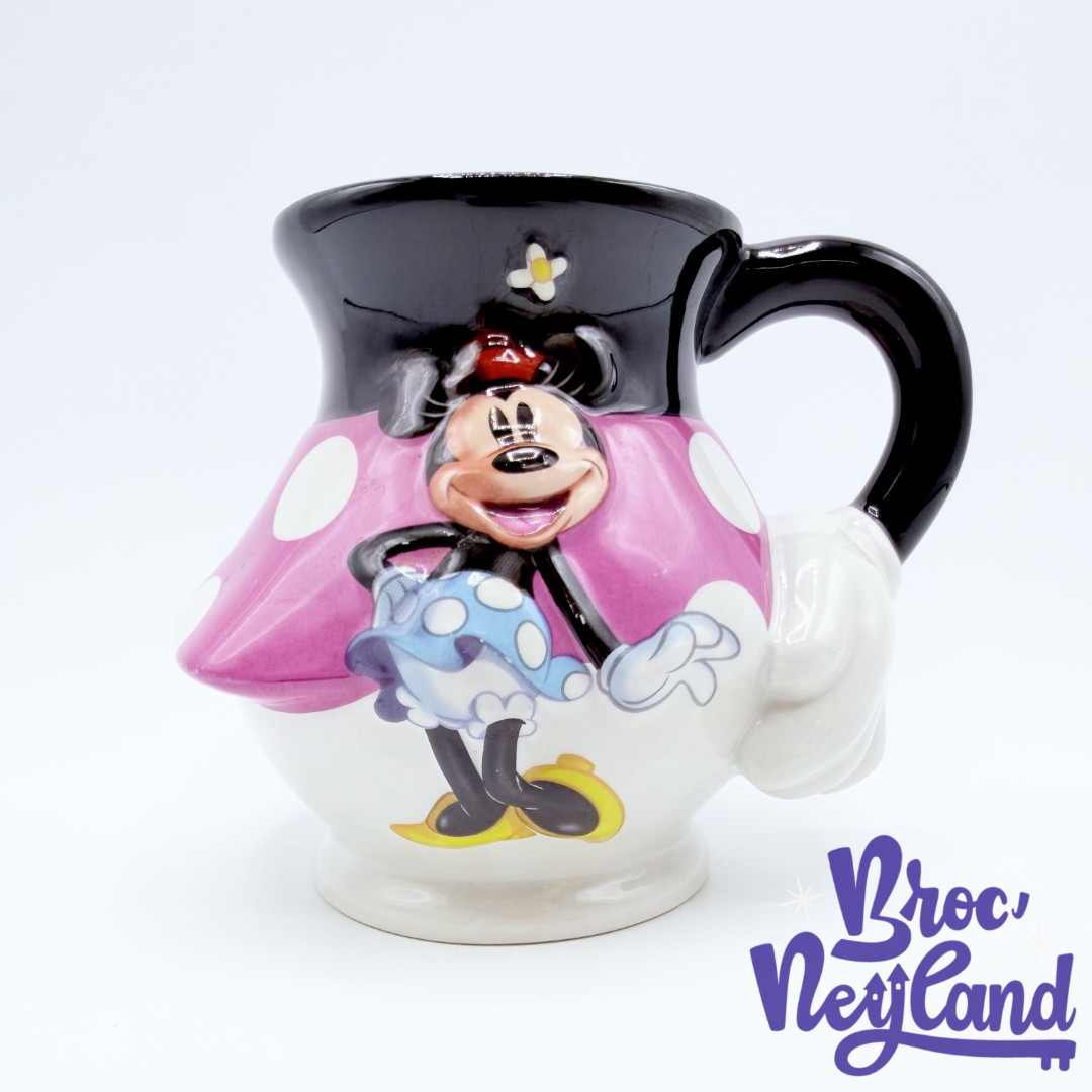 Tasse-Minnie-Mouse-jupe-Disneyland-paris-mug-Disney-noir-rose-pois-relief-3D (4)