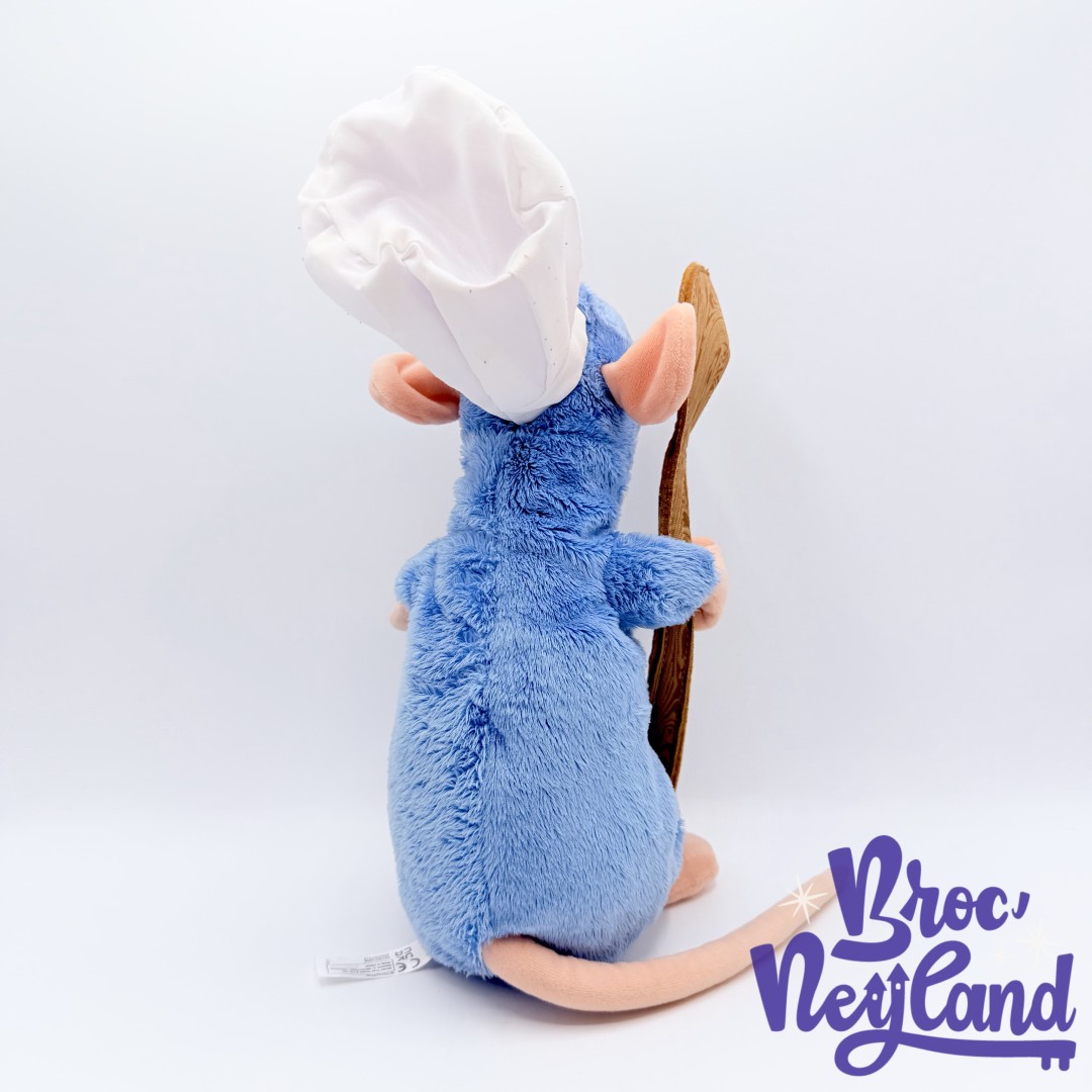 Peluche-Rémy-toque-cuillère-Ratatouille-Disney-rat-bleu-cuisinier-35-cm (2)
