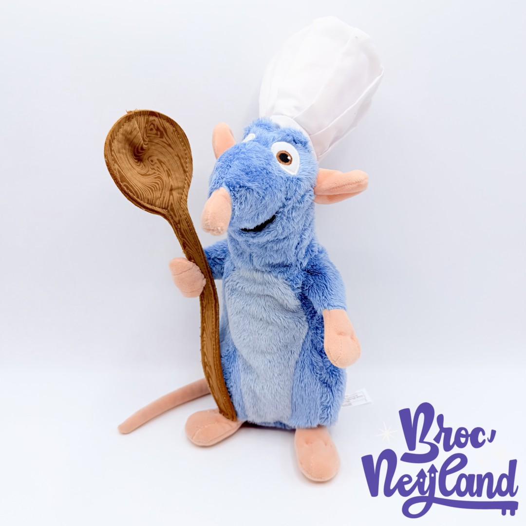 Peluche-Rémy-toque-cuillère-Ratatouille-Disney-rat-bleu-cuisinier-35-cm (4)