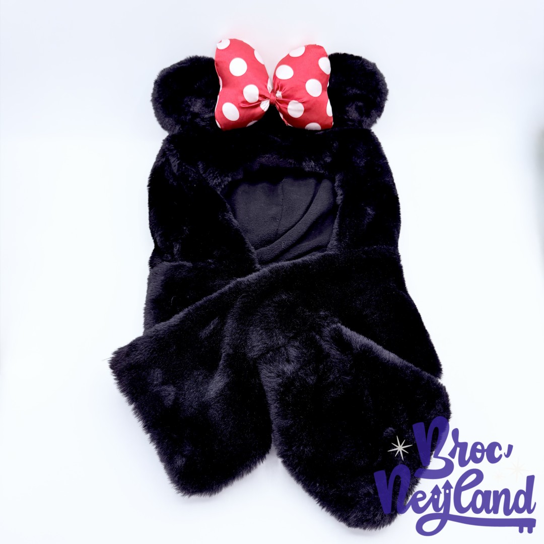 Bonnet-Cagoule-Minnie-Mouse-Dsneyland-Disney-chapeau-capuche-écharpe-intégrée-2-en-1-noir (2)