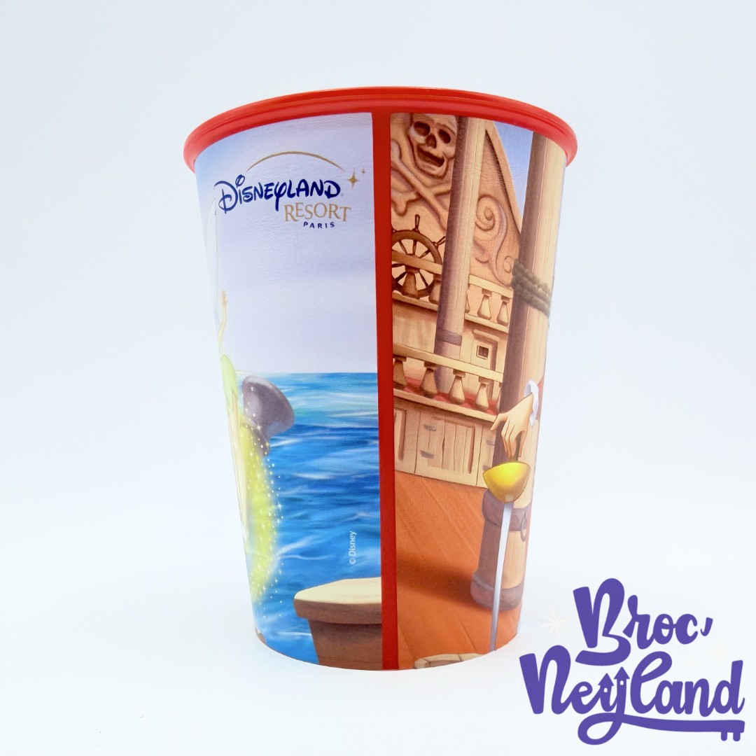 Gobelet-Capitaine-Crochet-Fée-Clochette-Disneyland-Paris-Disney-Peter-Pan-verre-plastique-rouge (3)