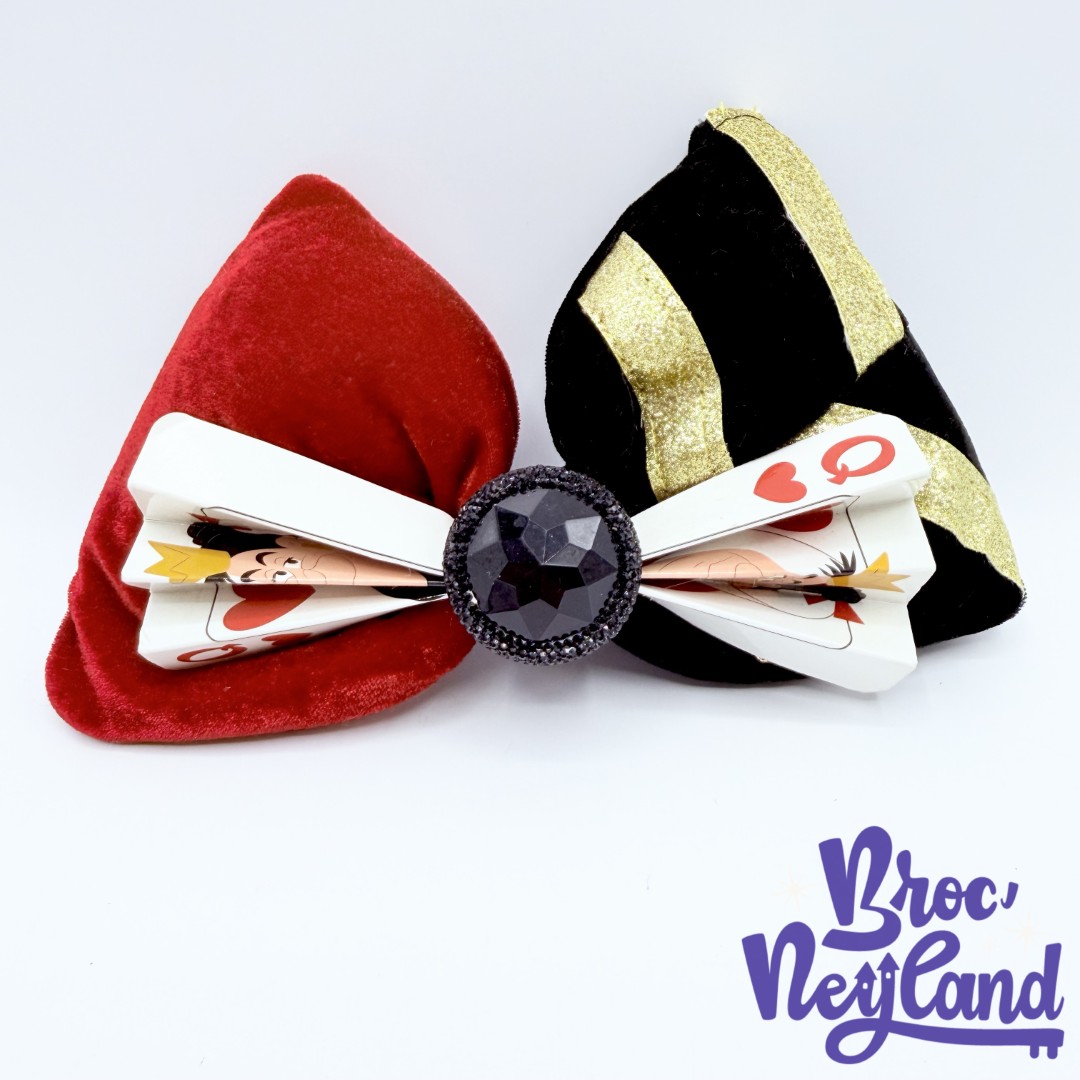 Barrette-nœud-interchangeable-Reine-de-Cœur-Disneyland-Paris-Disney-Alice-au-Pays-des-Merveilles (2)