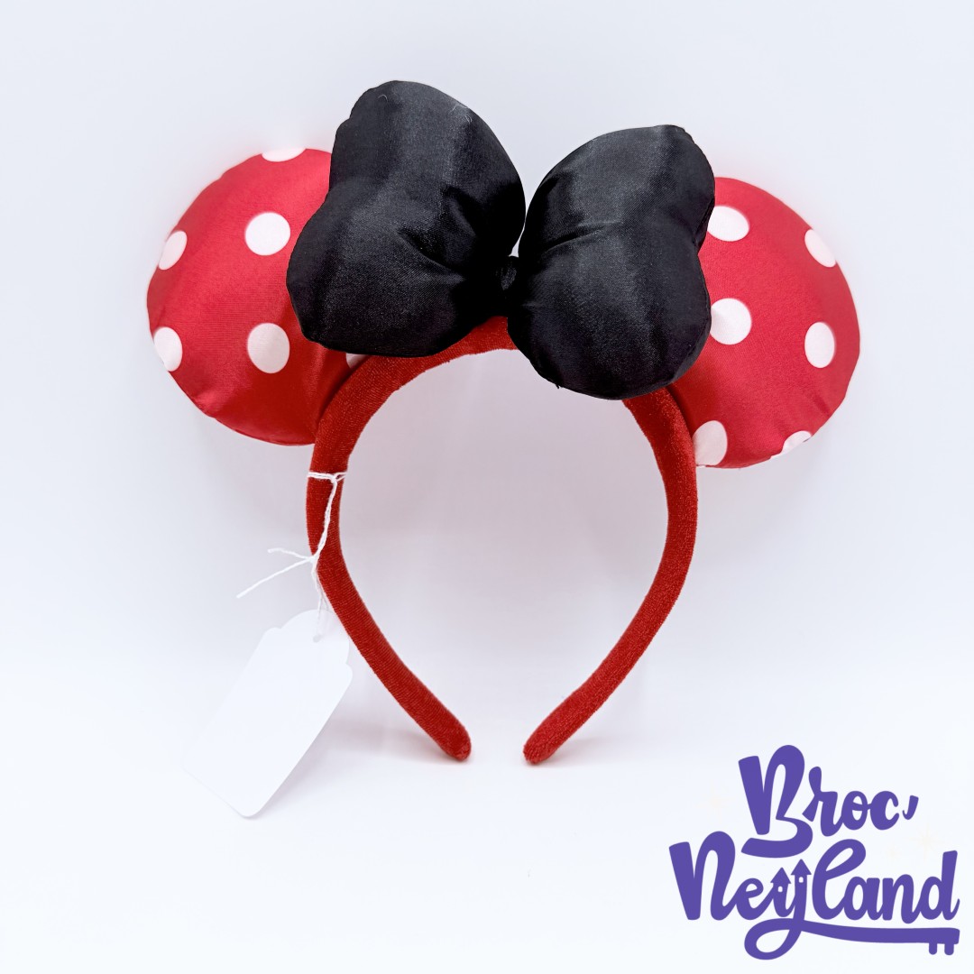 Serre-tête-Oreilles-Minnie-Mouse-disneyland-Paris-Disney-Ears-rouge-pois-classique-noeud-noir (1)