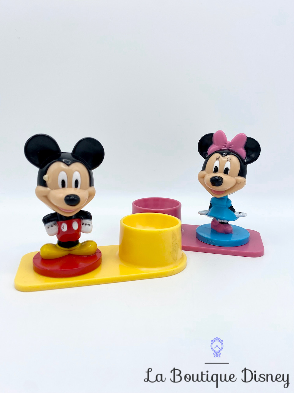 Coquetiers Mickey Minnie Disney BBB BonbonBuddies tête tourne plastique