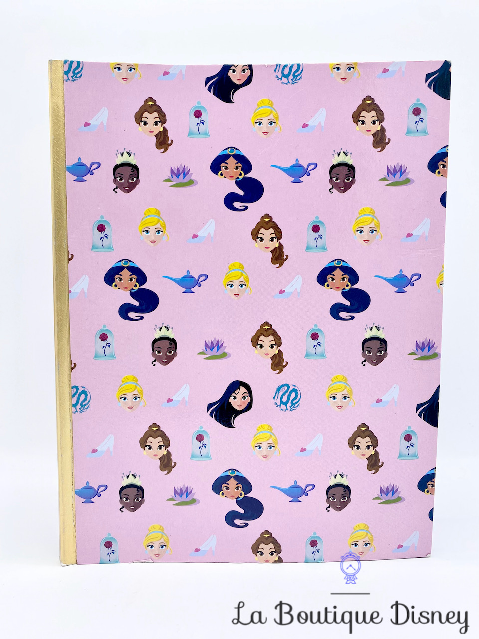 Cahier A4 Princesses rose Disney Store Cendrillon Jasmine Belle Tiana Mulan carnet