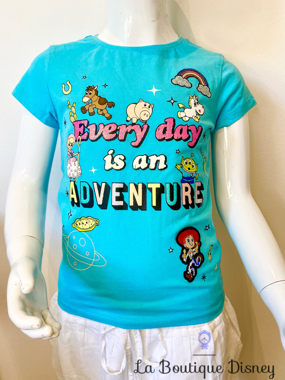 Tee shirt Toy Story Disney Store taille 7-8 ans Every Day is an Adventure bleu