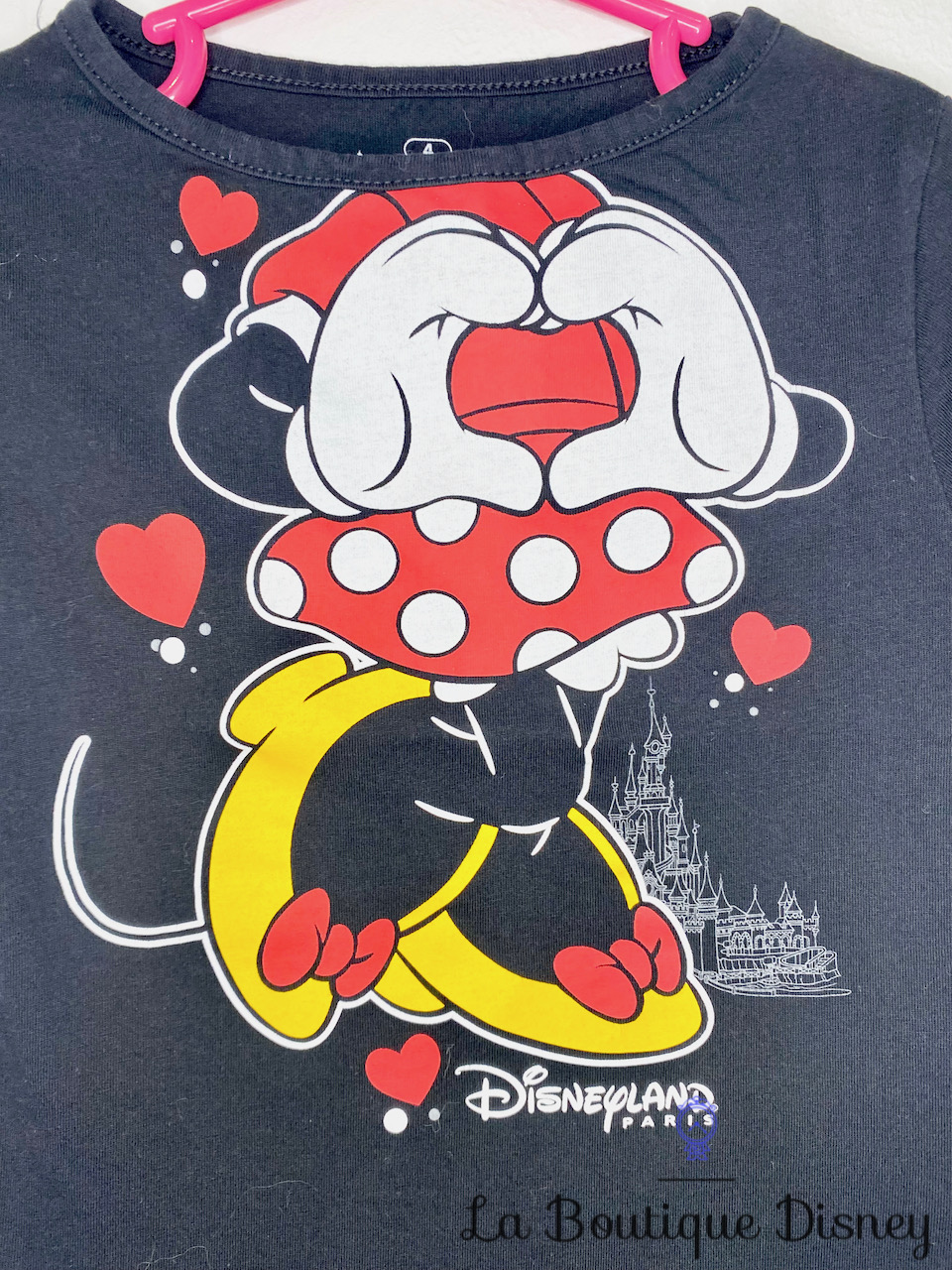 tee-shirt-minnie-mouse-corps-coeur-disneyland-paris-disney-taille-4-ans-noir-rouge-2