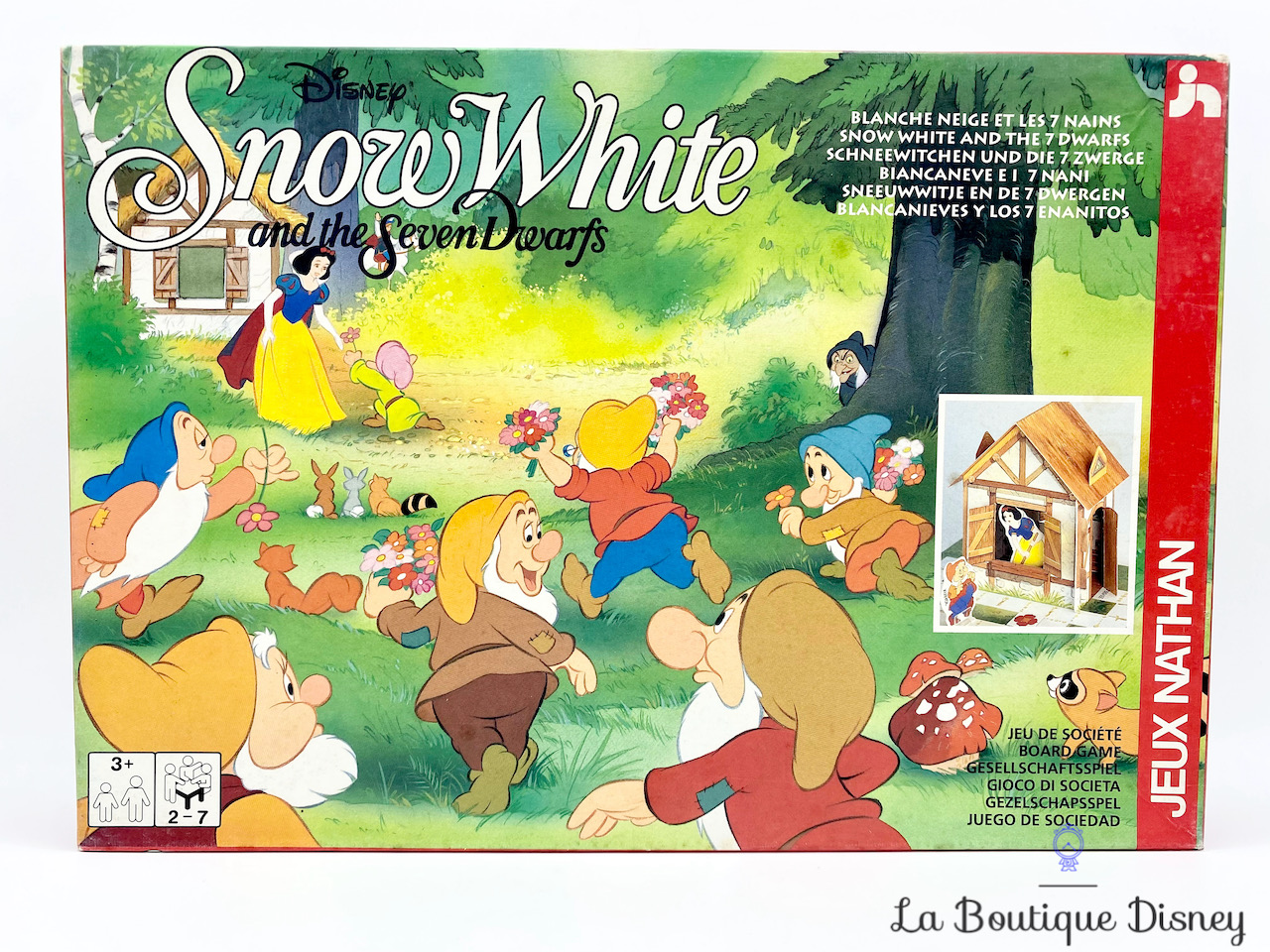 Puzzle en bois ancien, Blanche neige et les sept nains, Walt