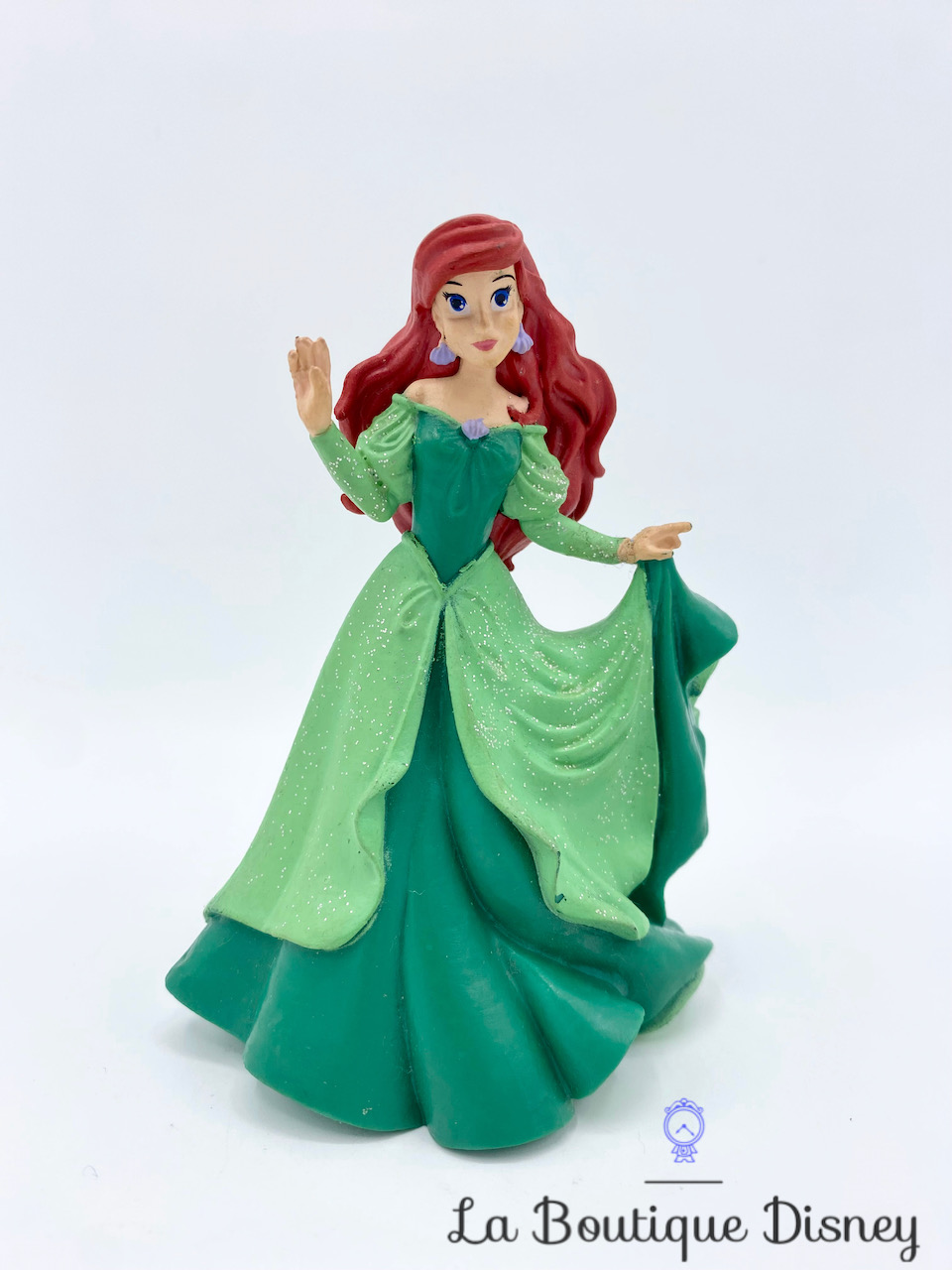 Figurine Ariel La petite sirène Bullyland Disney princesse robe verte paillettes 12 cm