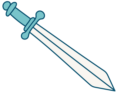 Épée turquoise