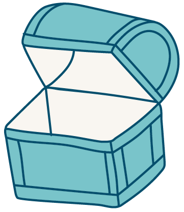 Coffre turquoise